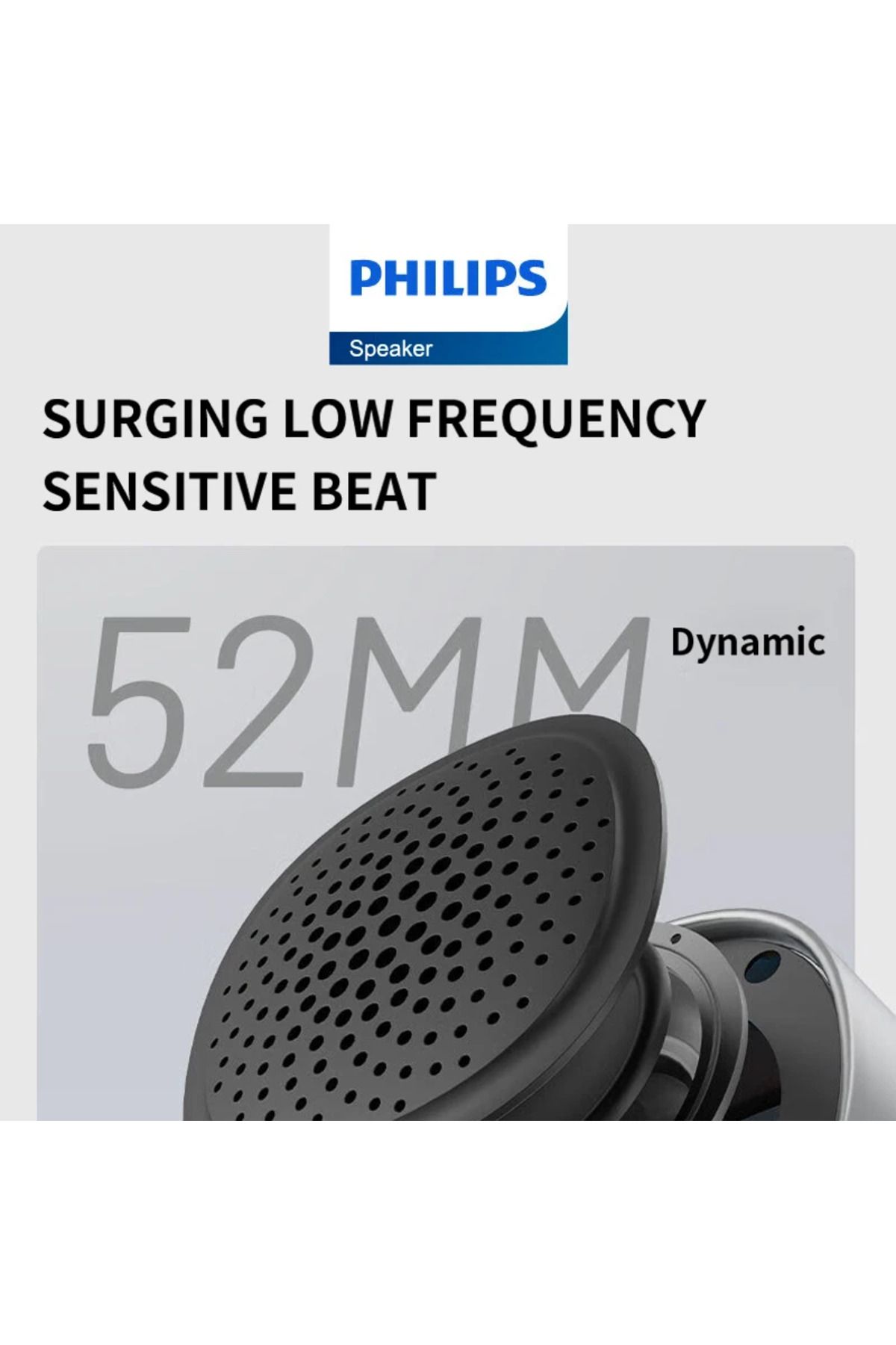 Philips-New Philips TAS1009 Mini Speaker Wireless Bluetooth 5.3 Convenient Loudspeaker HiFi Stereo Comput... 5