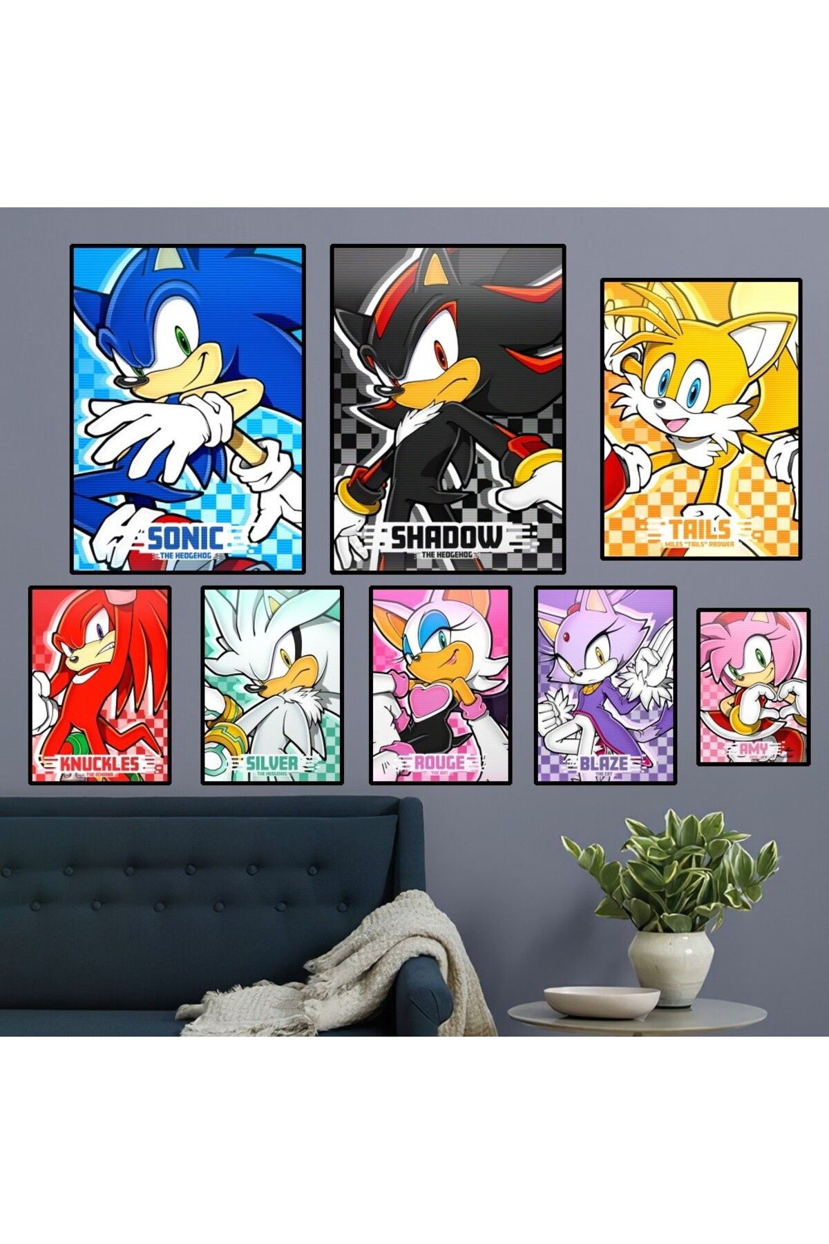 Choice-S-Sonic the H-Hedgehog Poster Home Room Decor Livingroom Bedroom Aesthetic Art Wall Painting Stic... 2