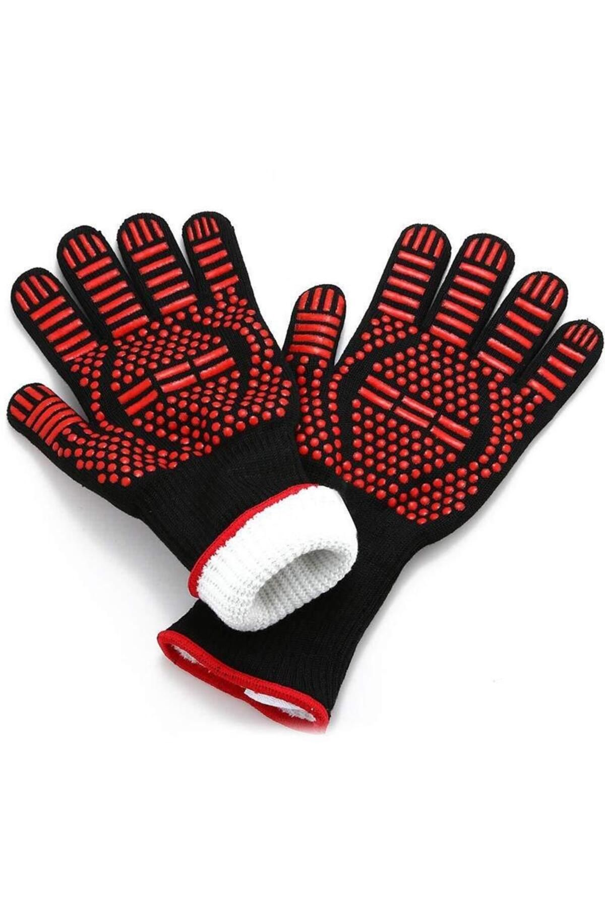 Choice-BBQ Gloves Fireproof Heat Resistant Oven Mitts Silicone Non-Slip Kitchen Grilling Gloves Barbecue... 3