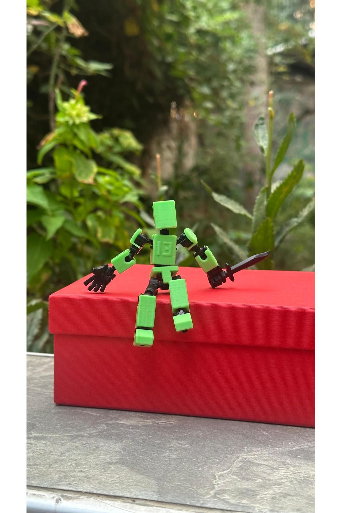 Loopify-Mini 13 Robot Toy - Movable, Green Black, 8 Cm, 1 Piece 3