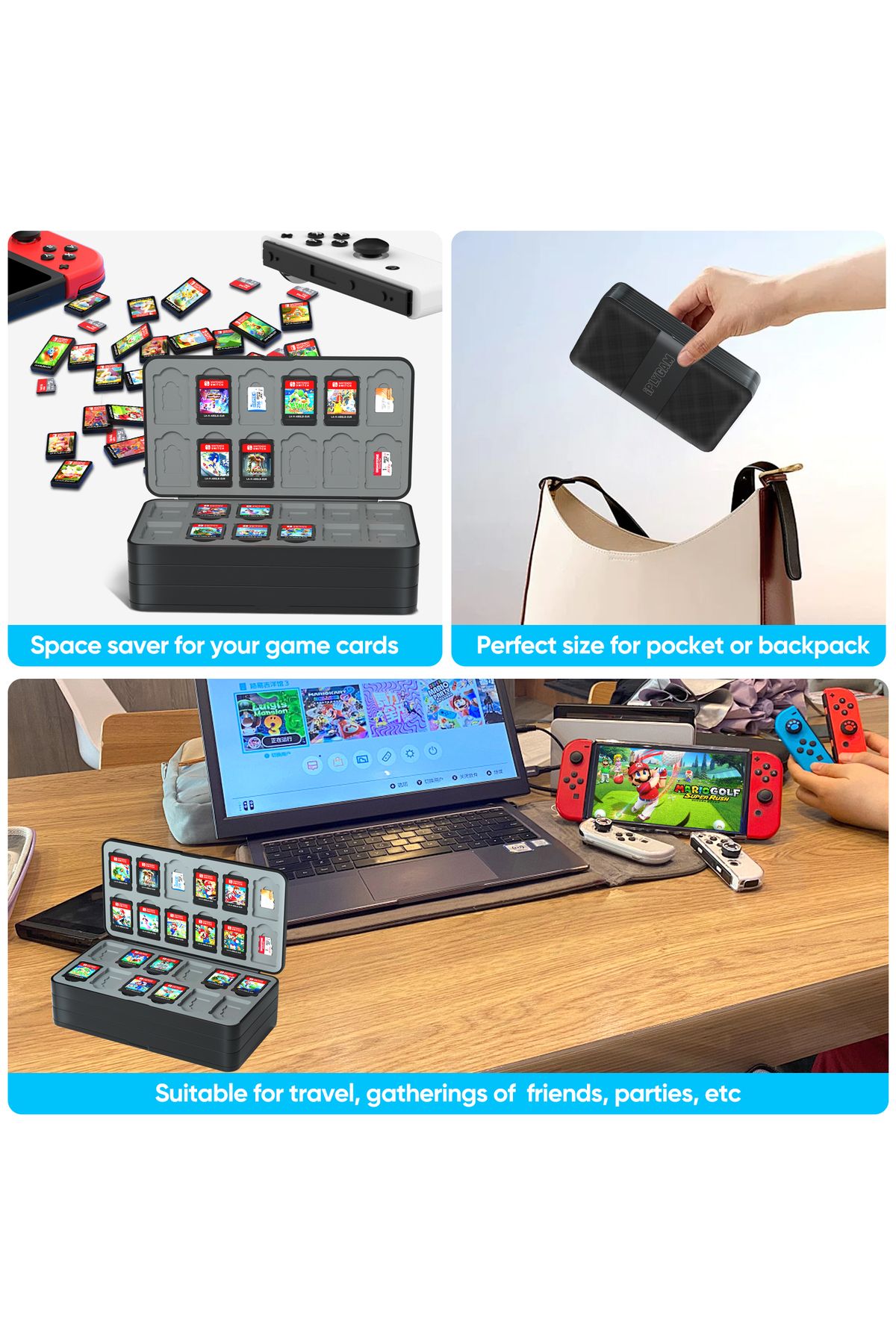 SIKROFEGEN-96 in 1 Storage Game Cards Case For Nintendo Switch OLED Protective Cards Case For Switch/Switch ... 7