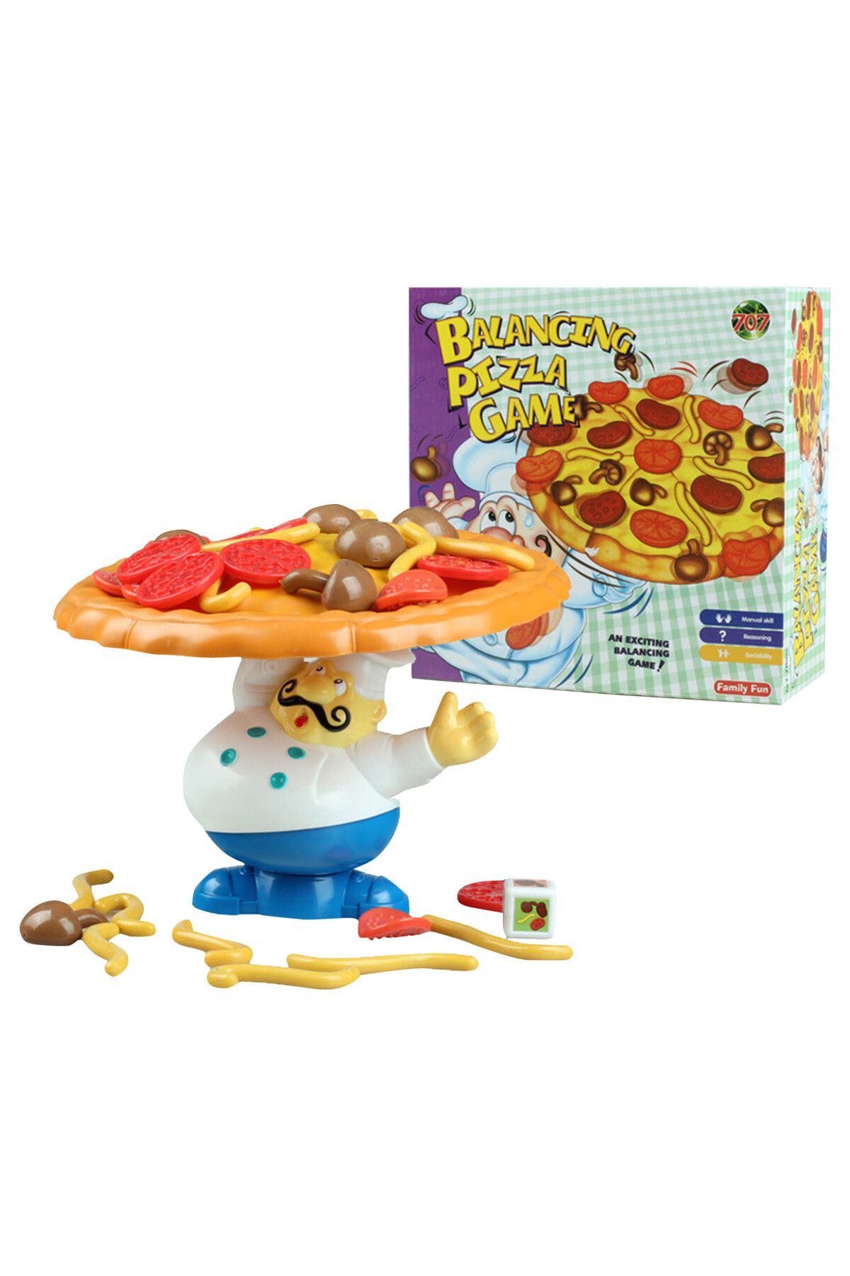 Choice-Balancing Pizza Game Tabletop Funny Stacking Topple Pizza Toy Multiplayer Board Game For Family P... 8