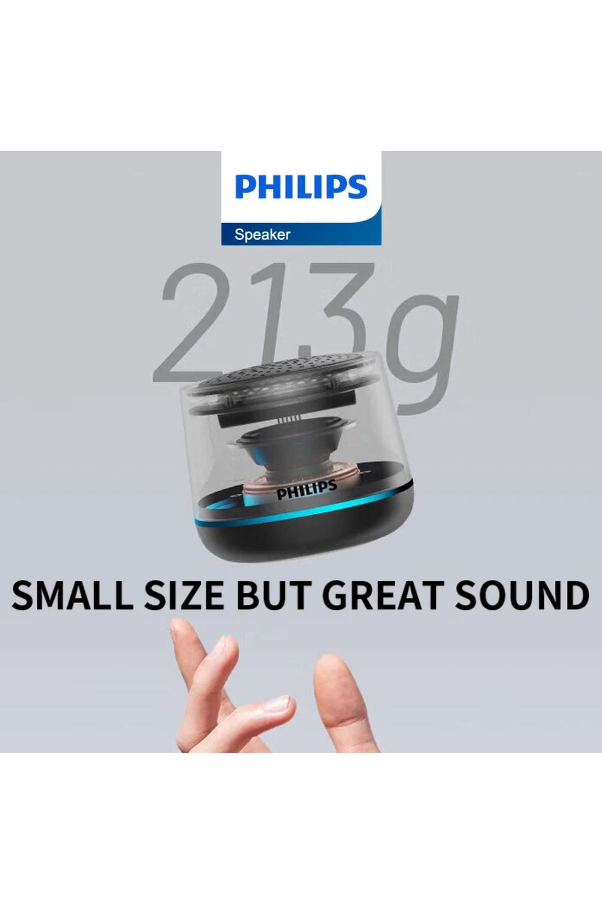 Philips-New Philips TAS1009 Mini Speaker Wireless Bluetooth 5.3 Convenient Loudspeaker HiFi Stereo Comput... 3