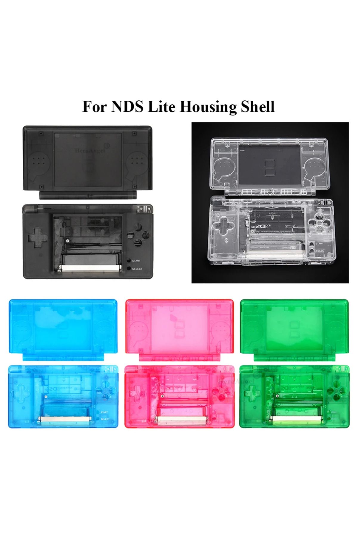 Choice-NEW Transparent Color For Nintend DS Lite Housing Shell Case Full Kit for Nintendo DS Lite NDS Li... 2