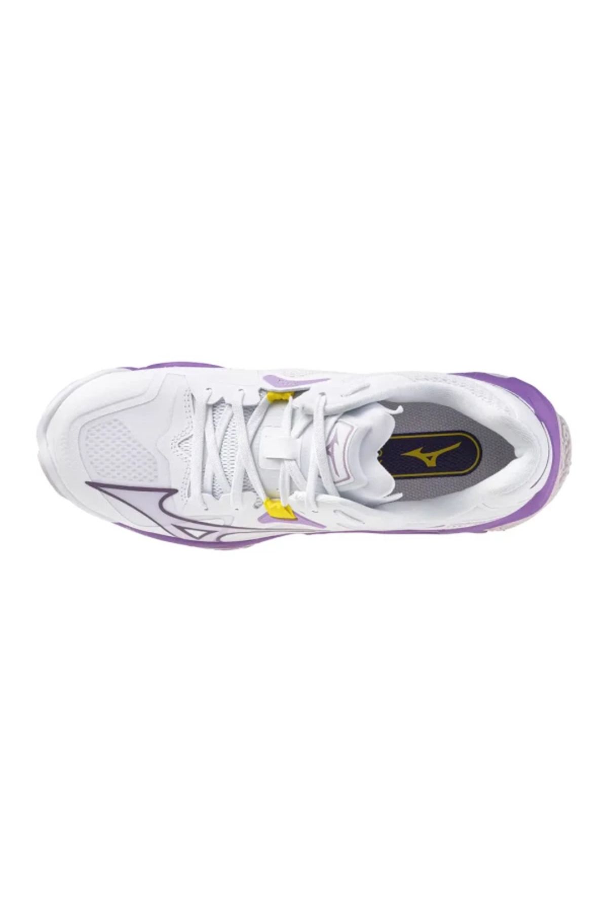 MIZUNO-Wave Lightning Z8 Women's Volleyball Shoes - White/Lilac 5