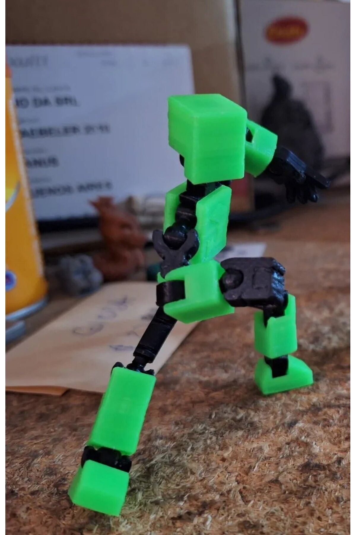 Loopify-Mini 13 Robot Toy - Movable, Green Black, 8 Cm, 1 Piece 6
