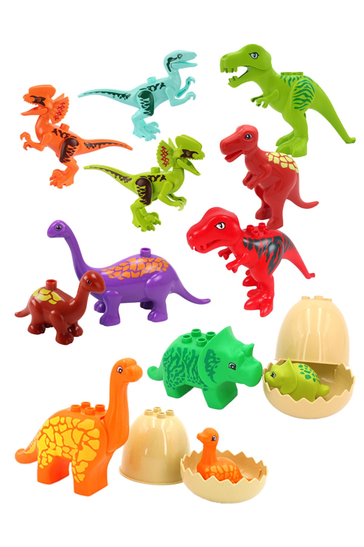 Choice-Big Building Blocks Animals Parts Zoo Sets Dinosaur Assemble Accessory Compatible Duplon Bricks J... 8