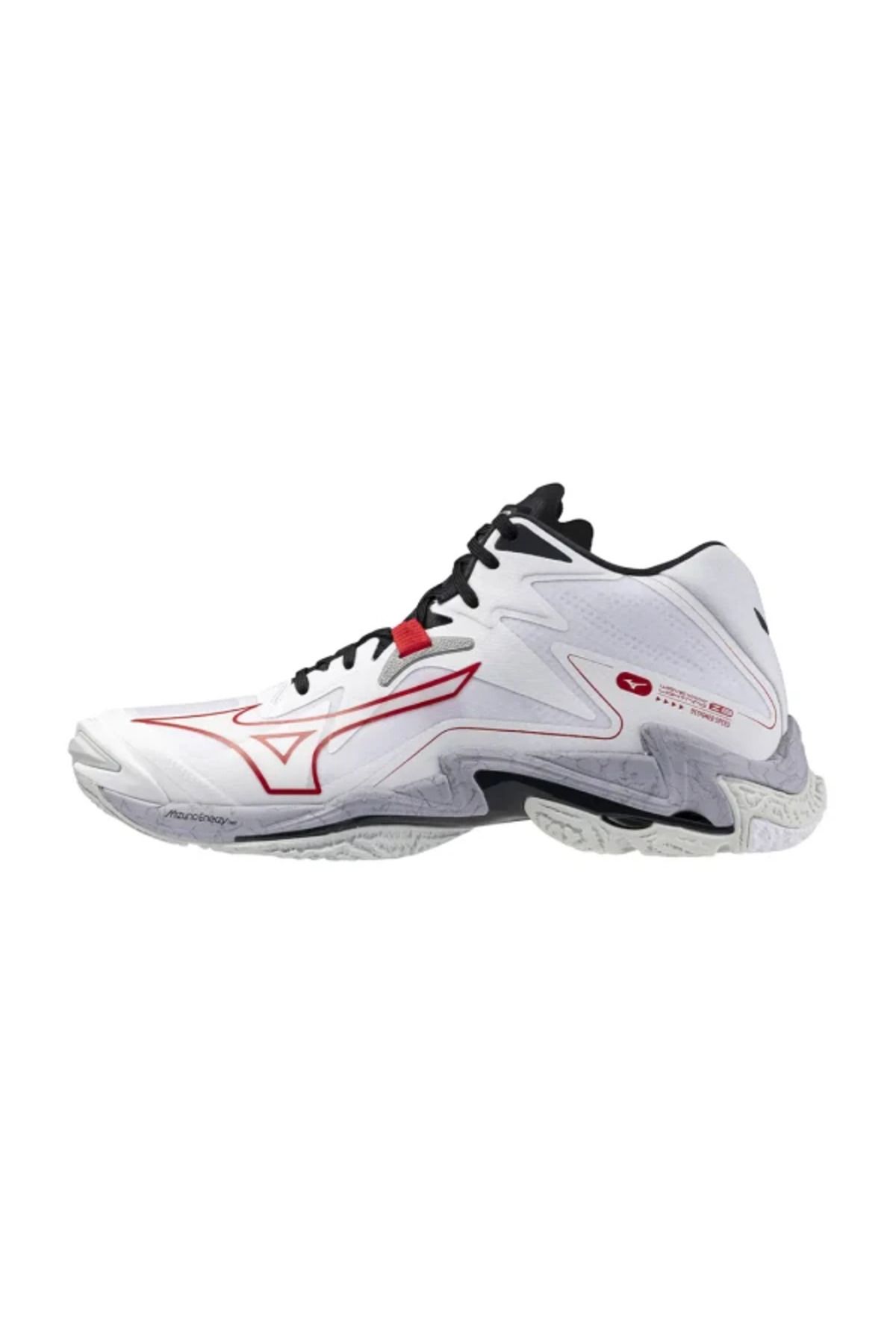 MIZUNO Wave Lightning Z8 MID Unisex Voleybol Ayakkabısı Beyaz / Gri