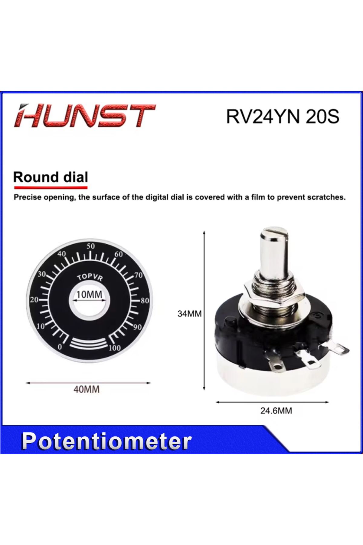 Choice-HUNST Current Adjustment Potentiometer Knob RV24YN 20S B502 168C Laser Cutting Engraving Machine ... 4