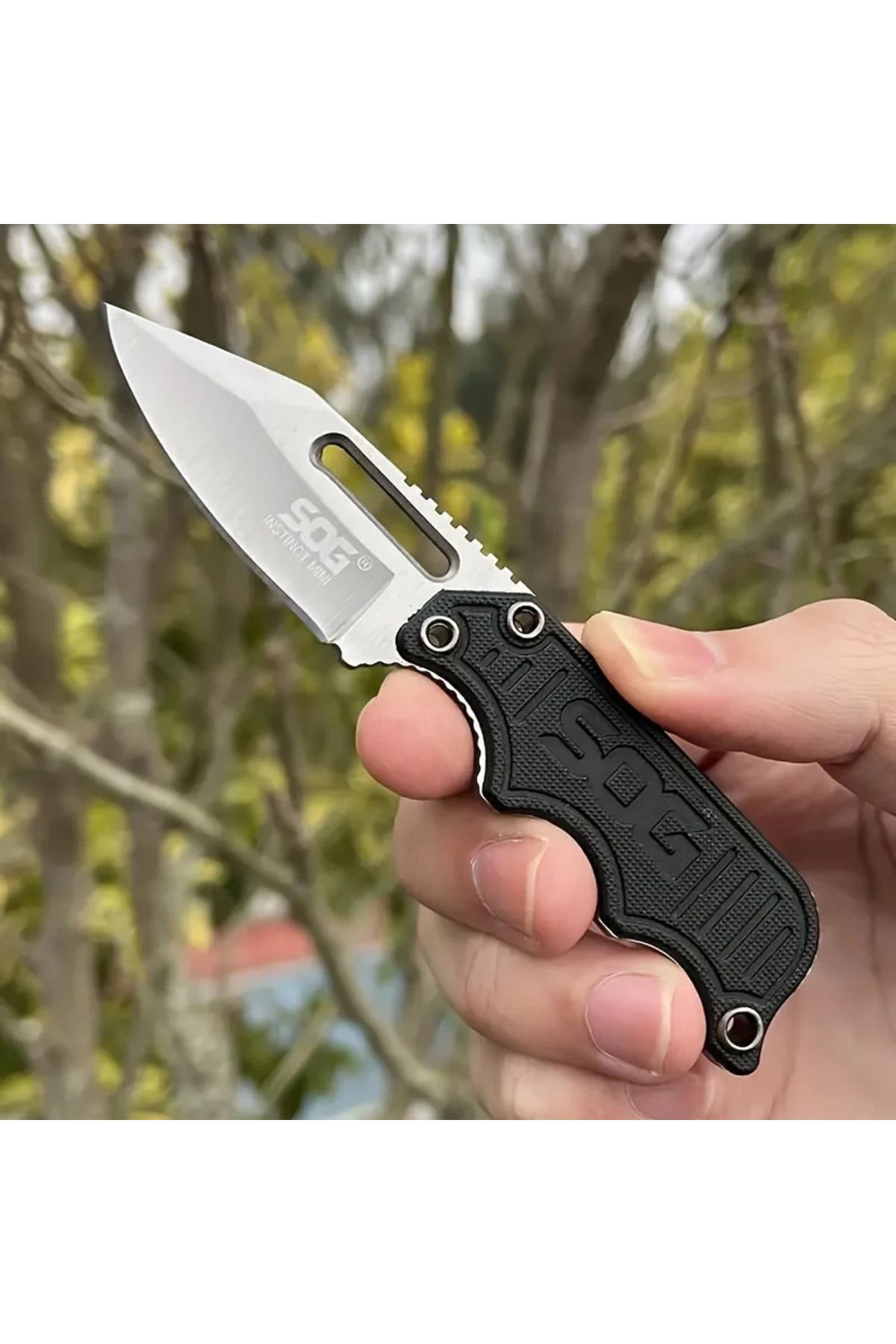 Choice-Defense Full Tang Instinct Fixed Knife G10 Handle Lightweight Mini Pocket EDC Neck Chain Multi To... 6