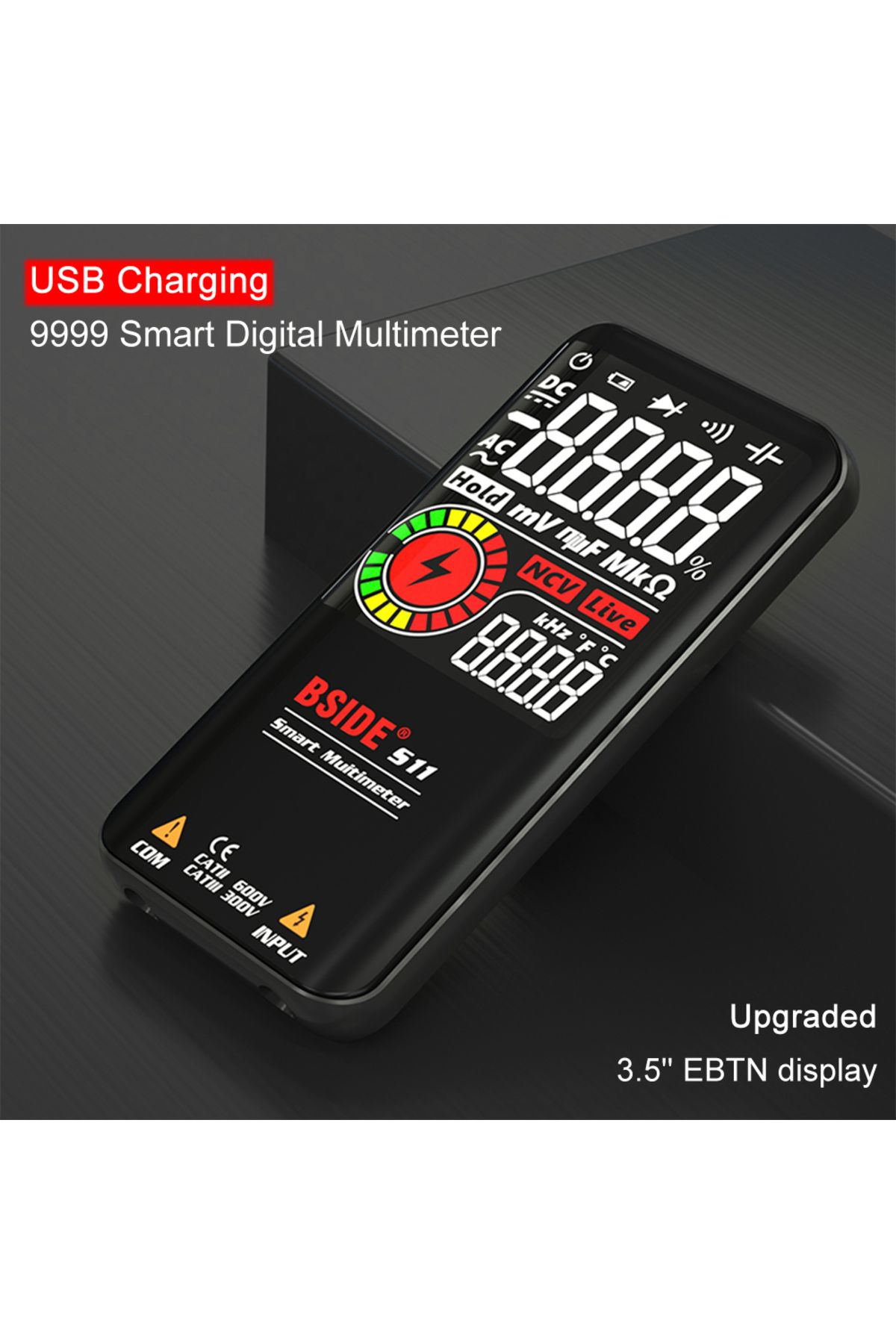 BSIDE-S10 Smart Digital Multimeter Profesional 9999 Multitester DC AC Voltage Capacitor Ohm Diode... 4