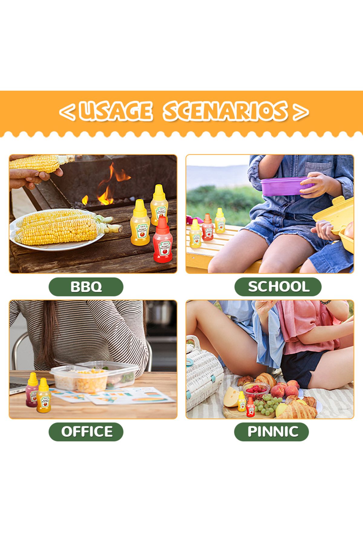 Choice-25ml Mini Sauce Bottle Refillable Ketchup Honey Tomato Salad Containers Bottles Portable Sauce Ja... 4