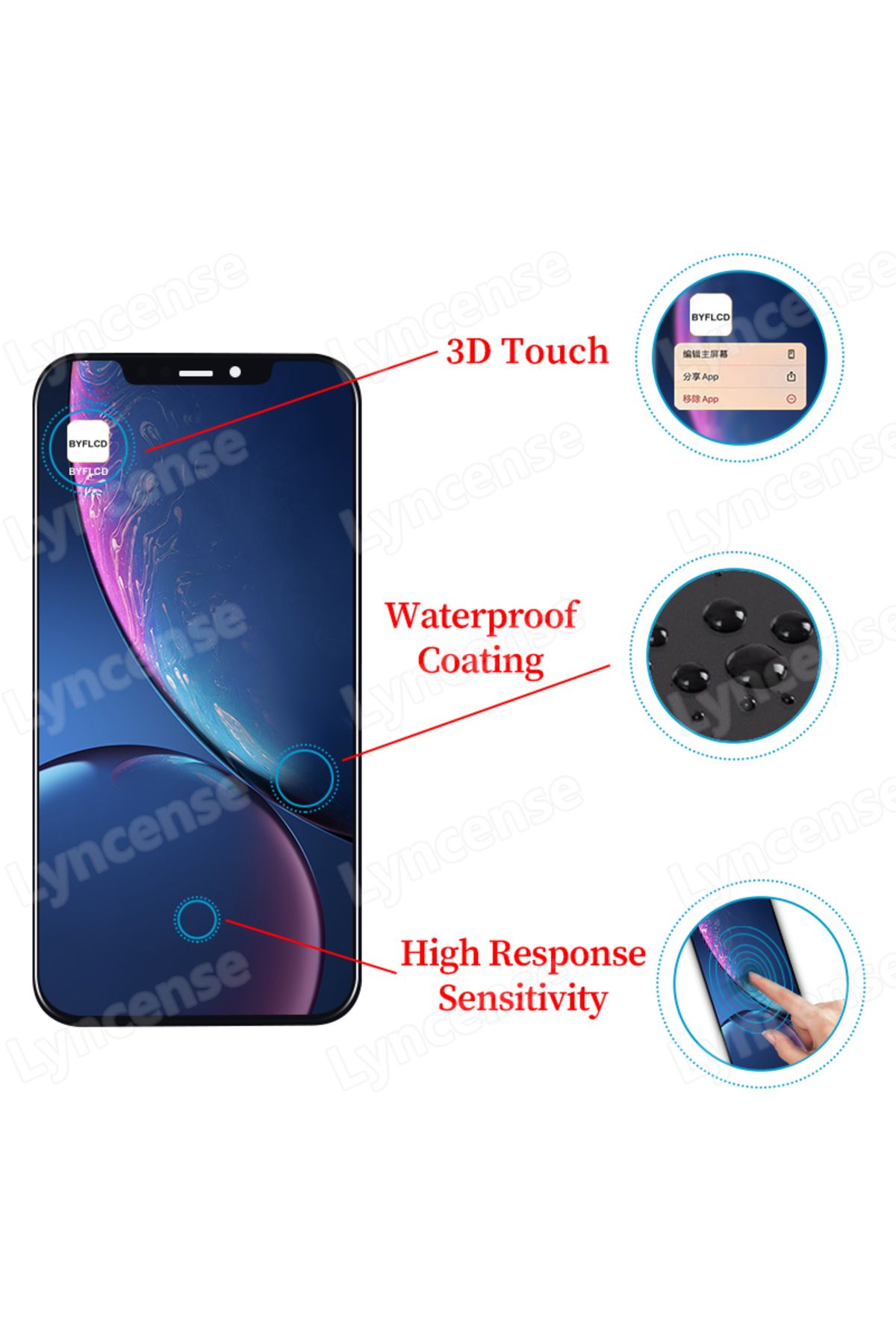 Lyncense-6.1" INCELL Screen For iPhone XR Display Digitizer Assembly LCD Replacement Pantalla iPhone LCD S... 2