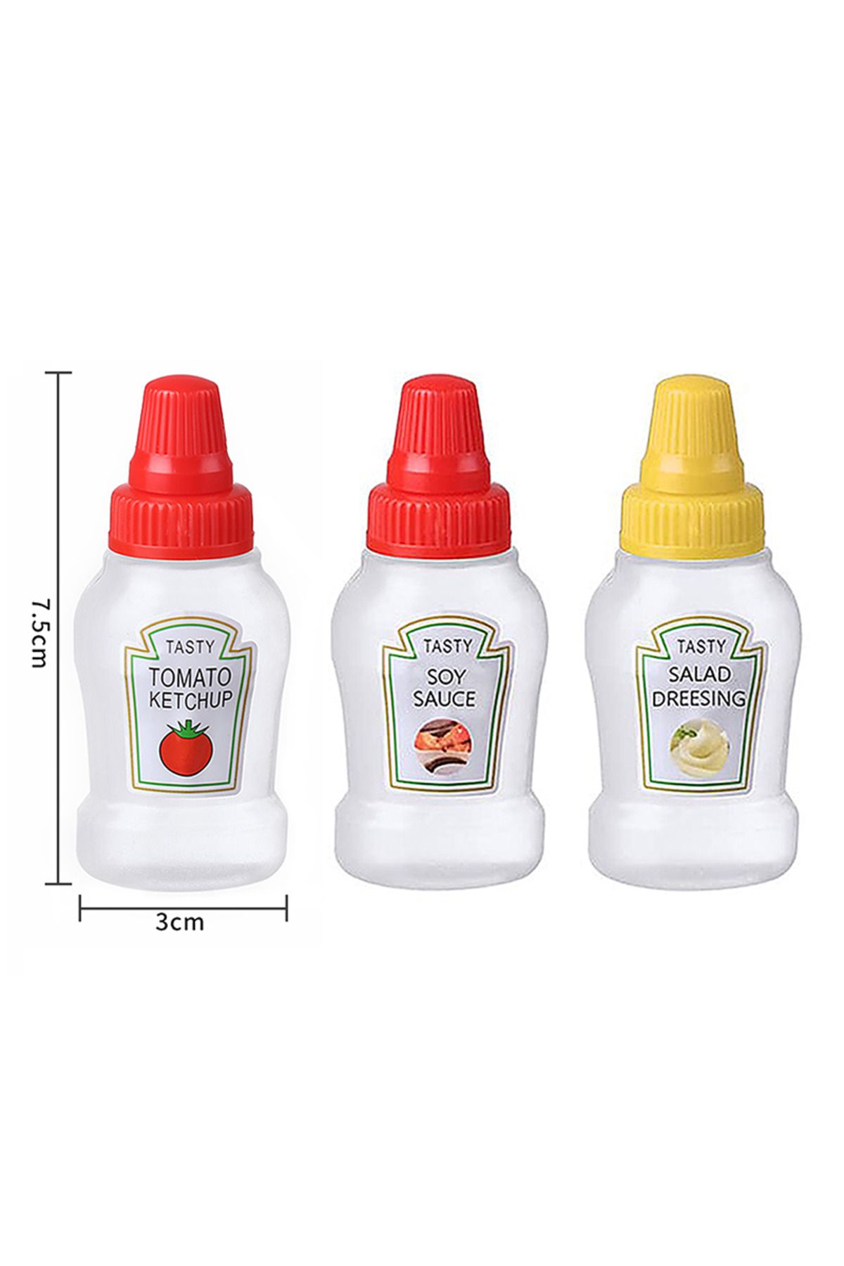 Choice-25ml Mini Sauce Bottle Refillable Ketchup Honey Tomato Salad Containers Bottles Portable Sauce Ja... 8