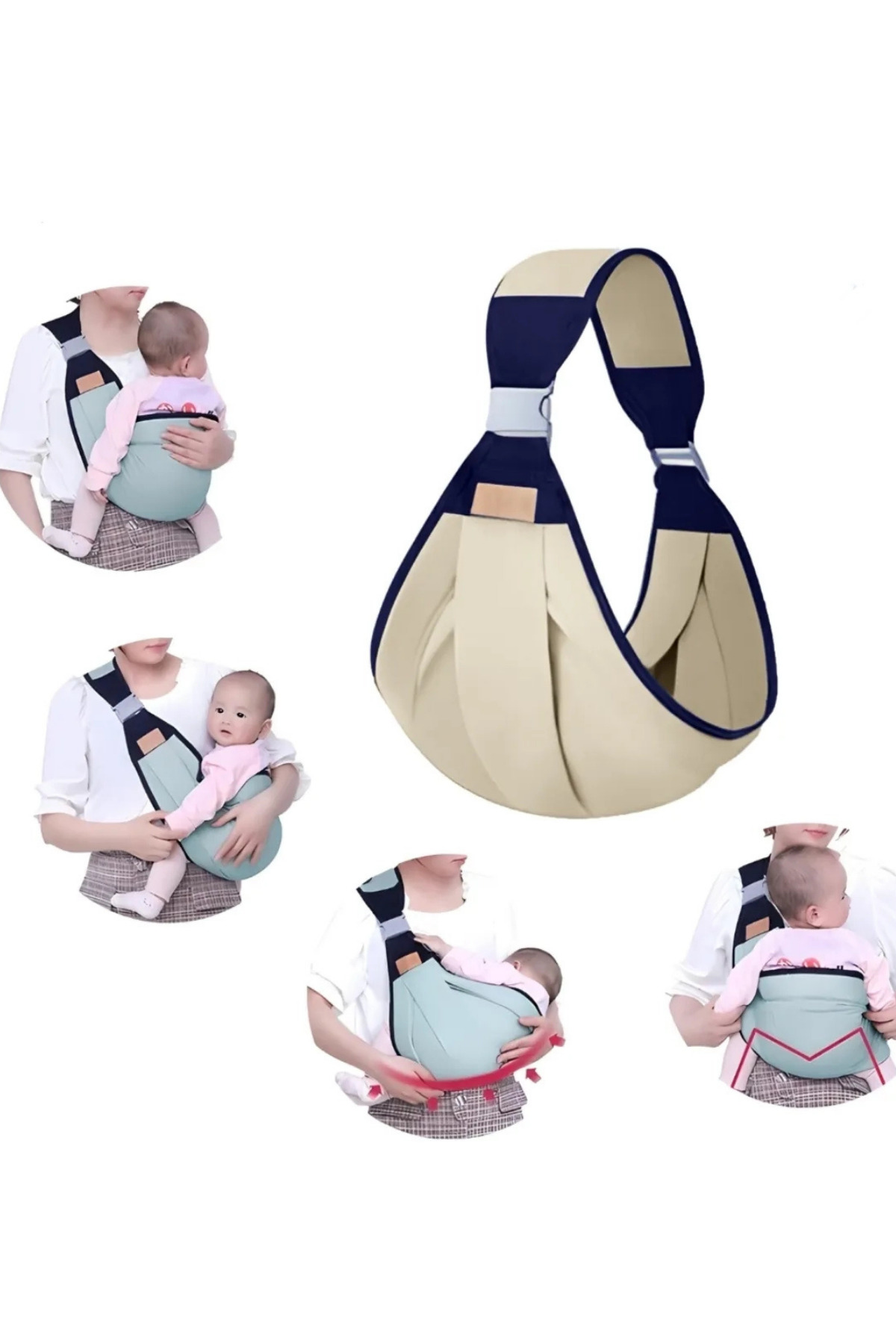 LAYLİNE Soft Bebek Çocuk Portbebe Kanguru Sling Taşıma Çantası fotoğrafı 5 (önizleme)