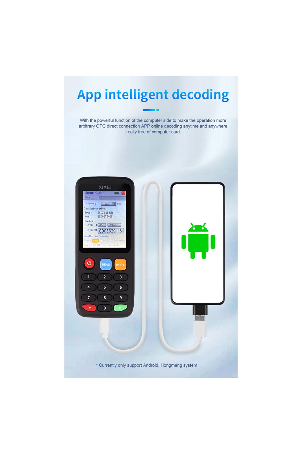 Anruhoo-X7 Smart Card Reader RFID Key Clone Copier IC ID Token Copy Duplicator 125Khz Badge Writer 13.56M... 4