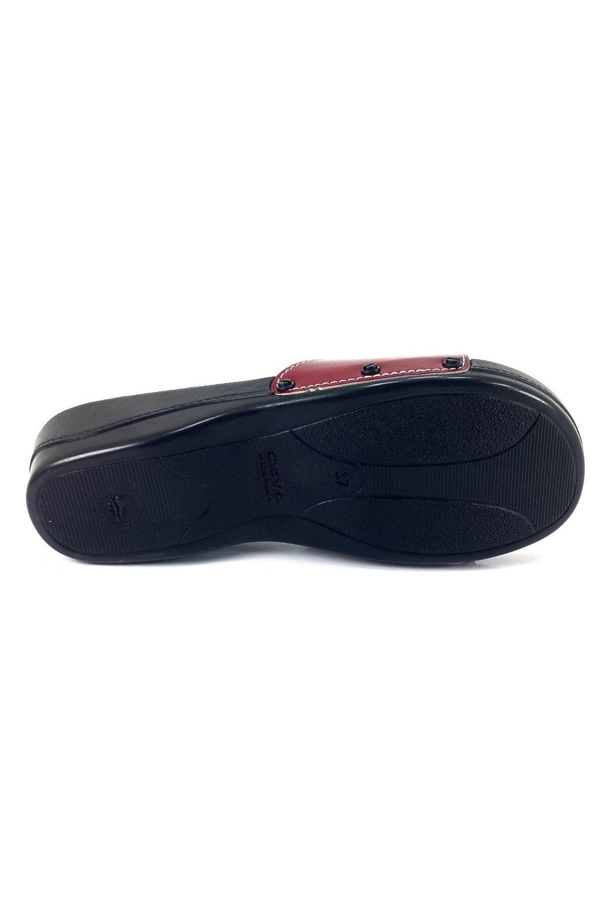 Ceyo-Γυναικείες παντόφλες Minelli Minelli με τακούνι Gel Red 4