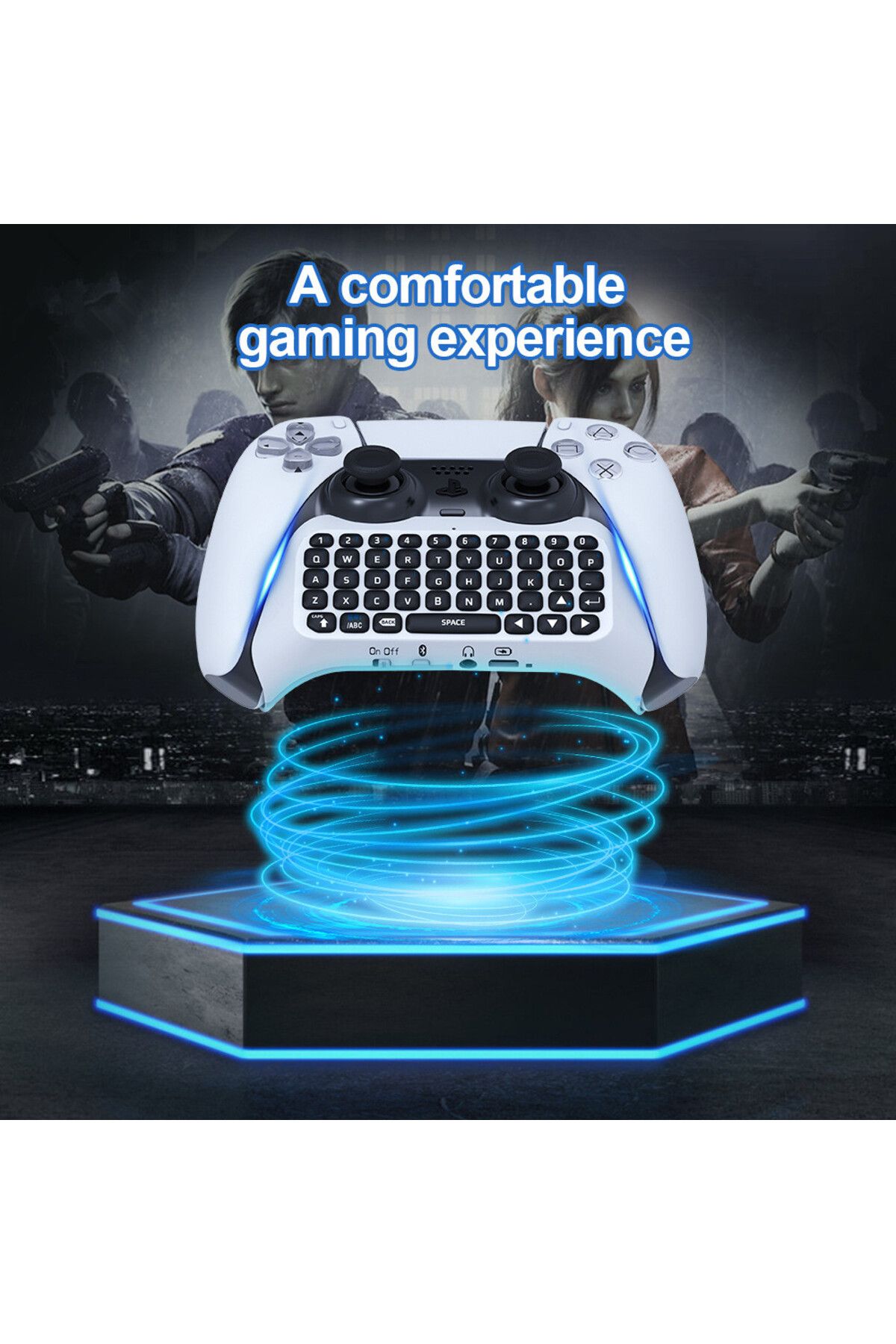 Choice-Wireless Keyboard for PS5 Controller Handle Bluetooth External Keyboard for Playstation5 ChatPad ... 5