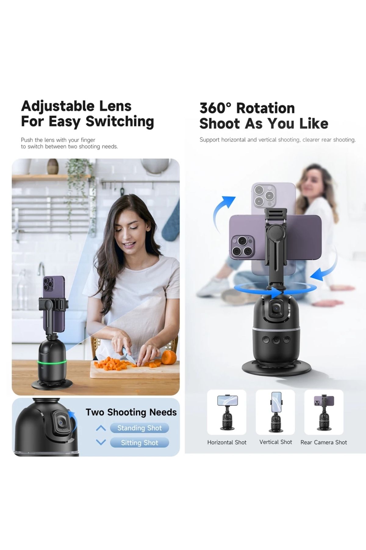 Choice-AI P03 Smart Gimbal 360° Auto Face Tracking Gimbal All-in-one Rotation For Smartphone video Vlog ... 5