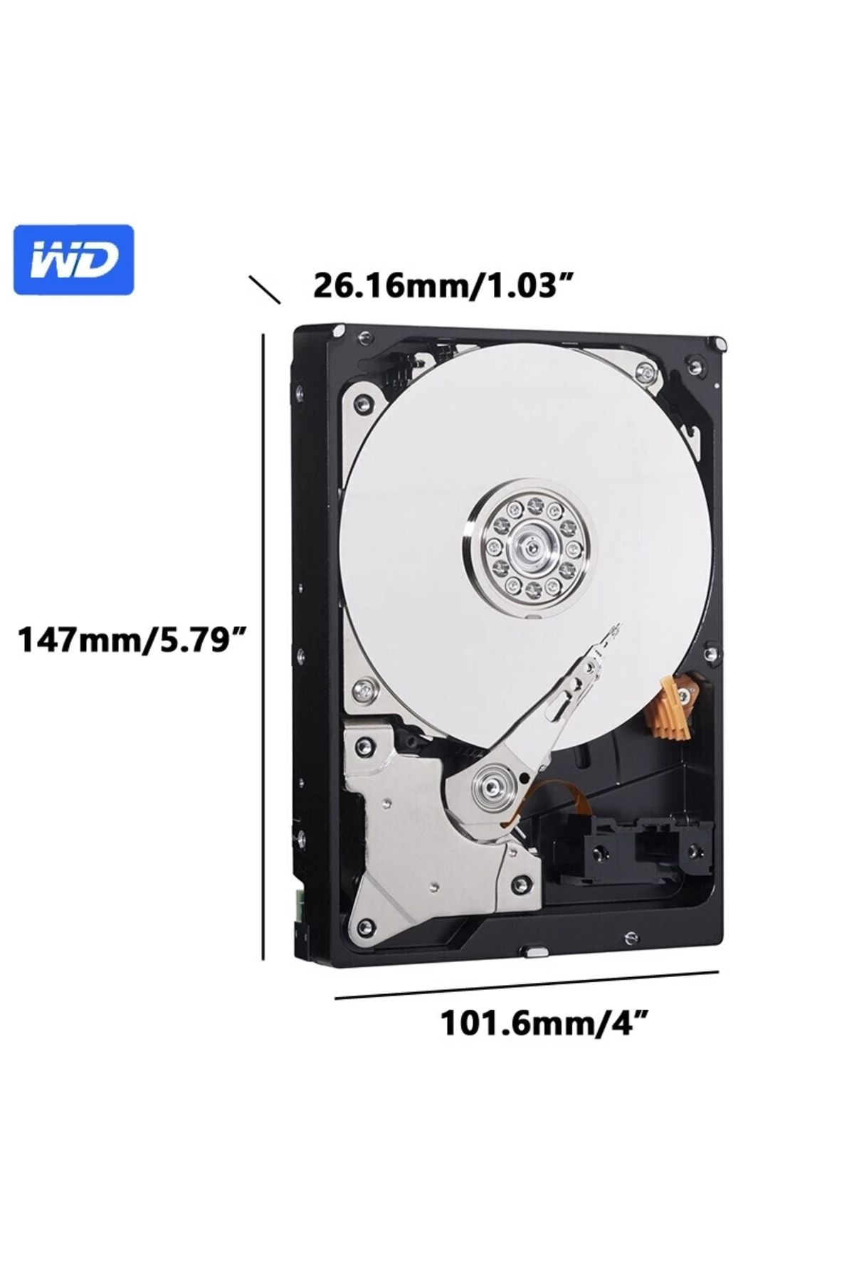 WD-قرص صلب WD Blue سعة 1 تيرابايت Sata Iii بسرعة 6 جيجابت/ثانية وقياس 3.5 بوصة للكمبيوتر المكتبي 4