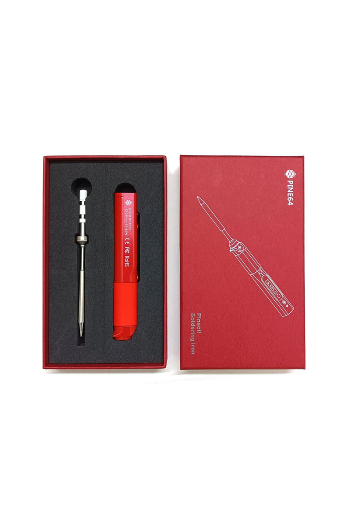 FMchip-Pine64 Smart Soldering Iron Red Pinecil BB2 V1 CN 65W Portable Adjustable Temperature Digital Rep... 8