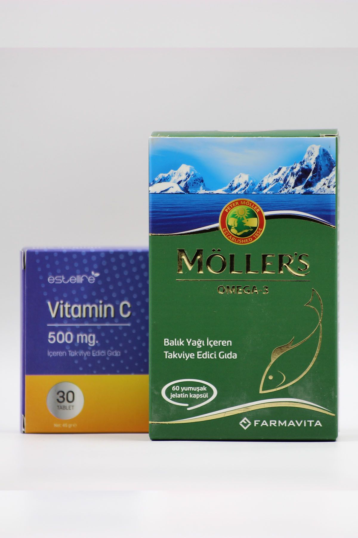 estellife Mollers Balık Yağı 60 Kapsül ve C Vitamini