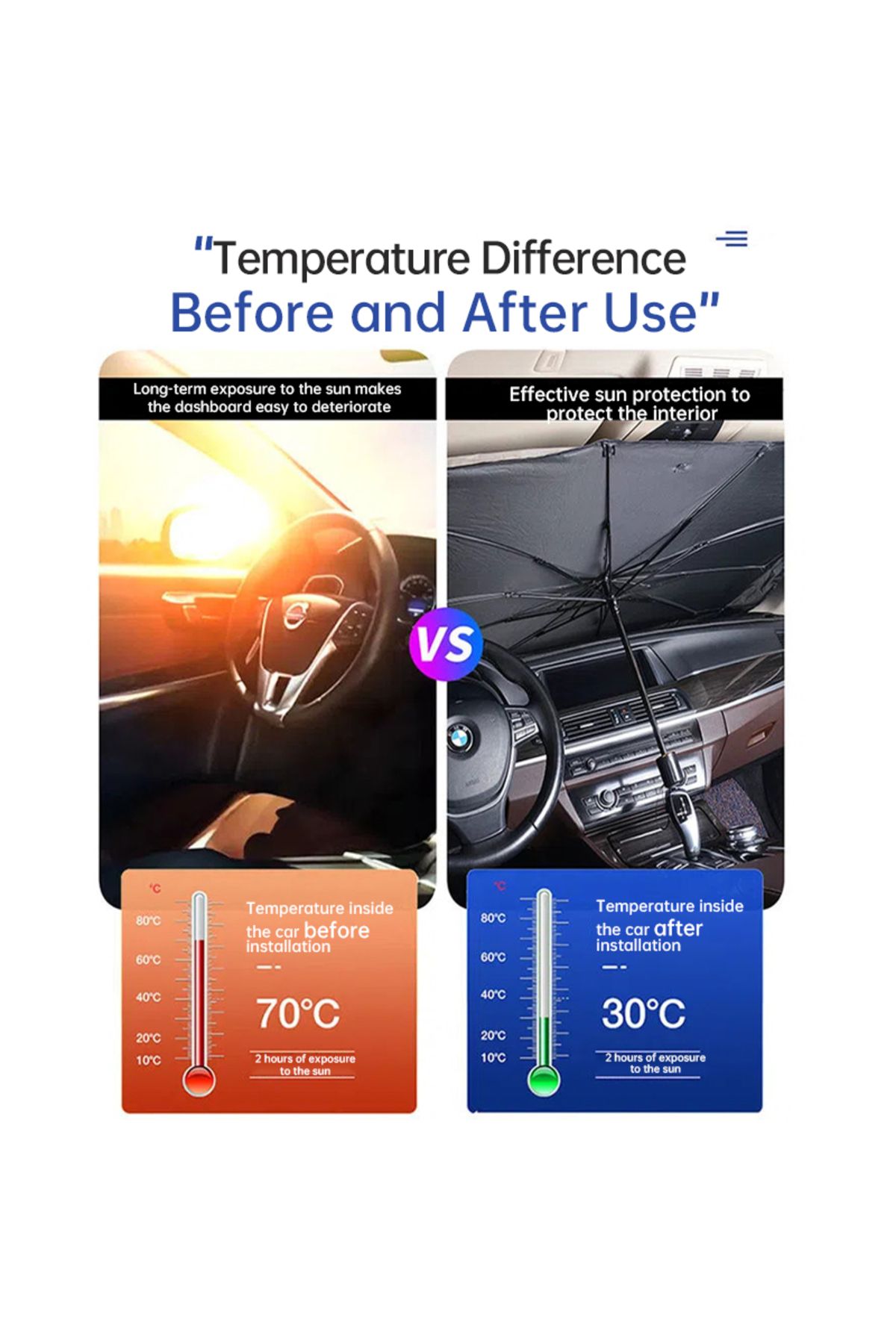 Choice-Car Windshield Sunshade Umbrella for Audi A1 A4 A5 A7 A8 S4 S5 A6 Q3 Q4 Q5 Q6 Q7 Q8 SQ5 Q5L A4L A... 3