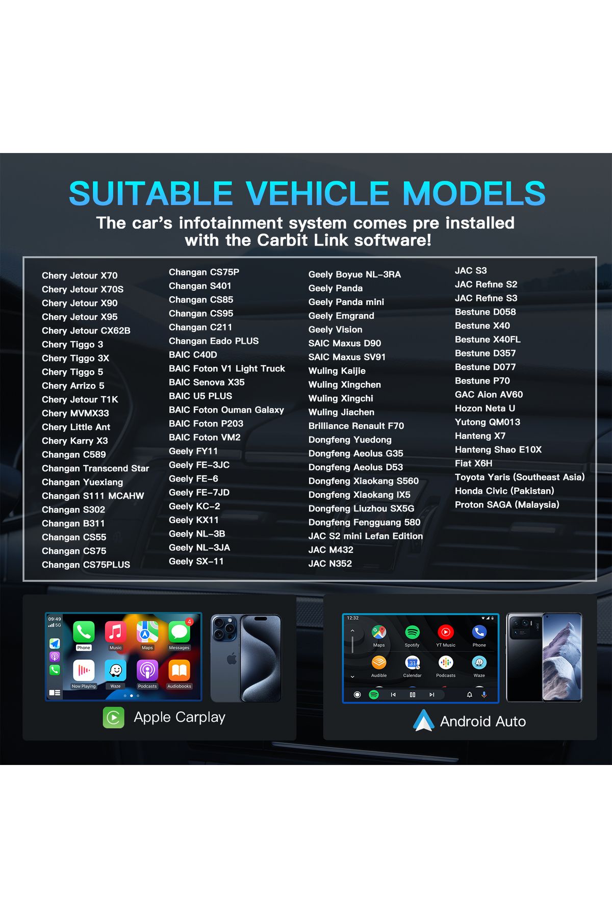 Choice-Carbit link Smartlink Phonelink Easy to connect wireless CarPlay Android Auto adapter Suitable fo... 7
