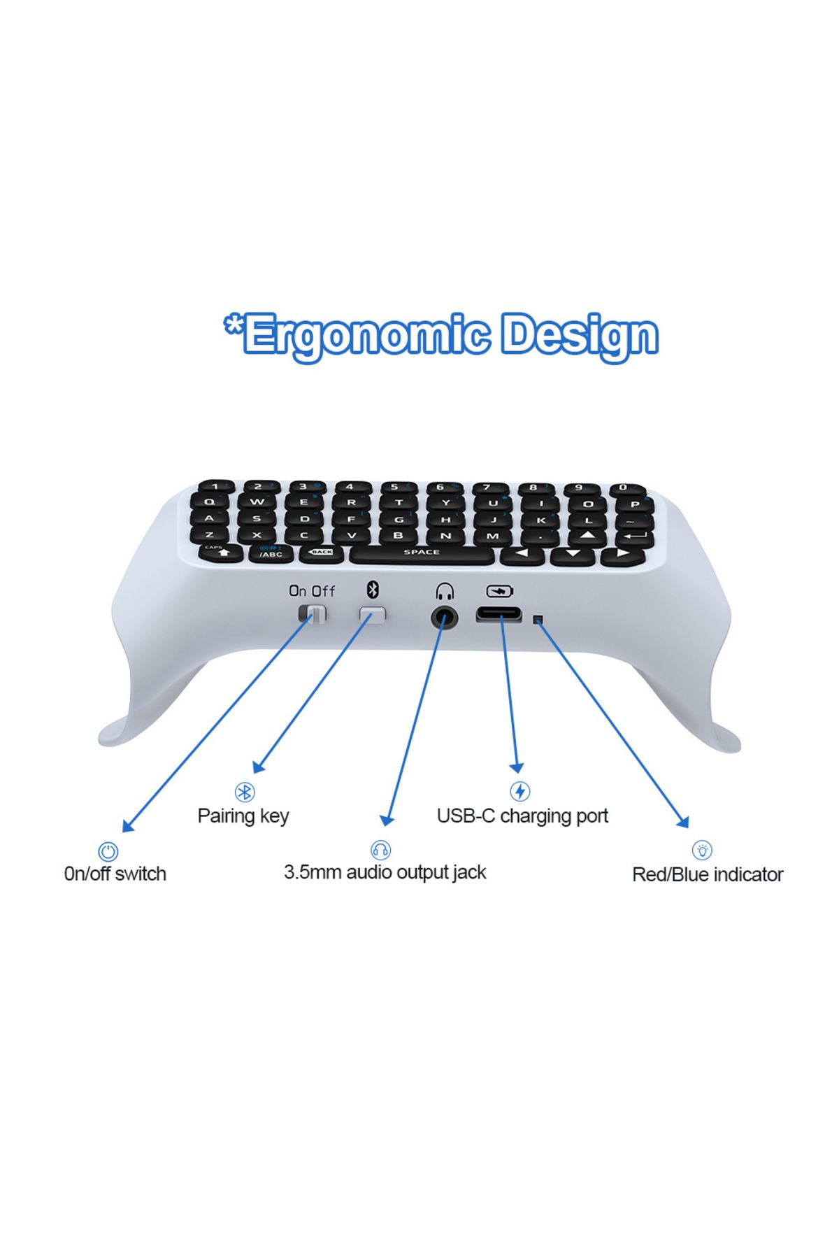 Choice-Wireless Keyboard for PS5 Controller Handle Bluetooth External Keyboard for Playstation5 ChatPad ... 4