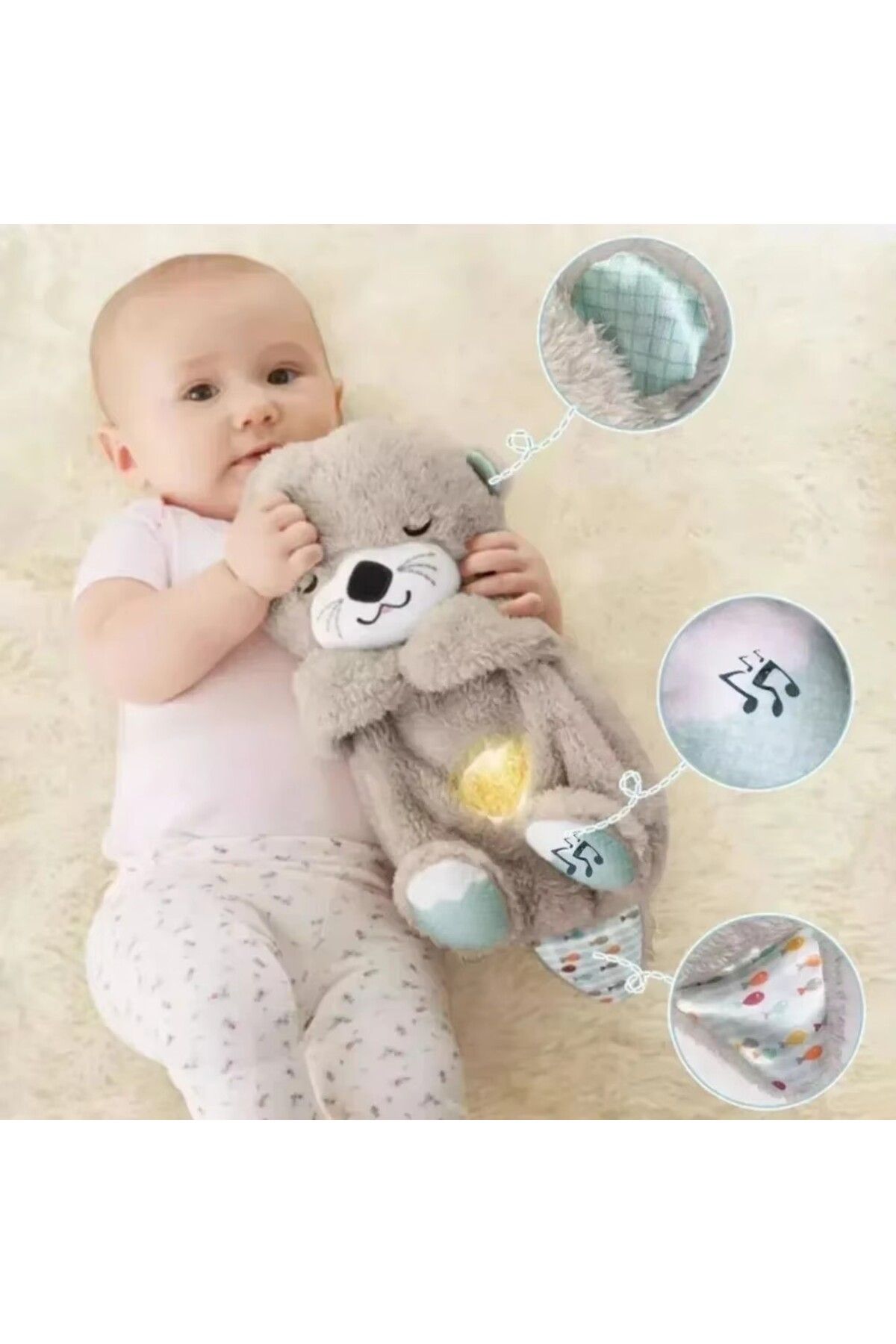 Choice-Breathing Otter Sleep and Playmate Otter Musical Stuffed Baby Plush Toy with Light Sound Newborn ... 5