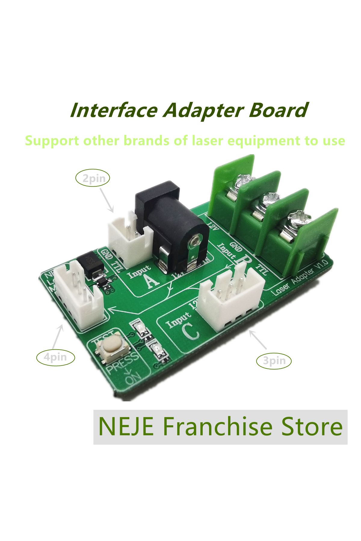 Choice-NEJE Laser Module Interface Adapter Board Connector for Laser Cutting Engraving Machine 2pin, 3pi... 7