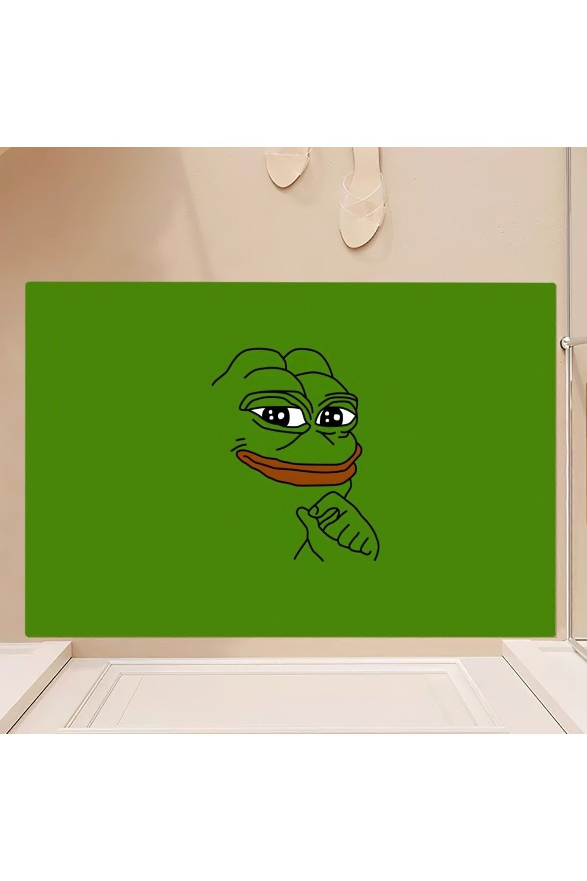 Choice-Funny Cartoon P-Pepe the F-Frog Floor Mat Bedroom Kitchen Door Bath House Super Absorbent Foot No... 3