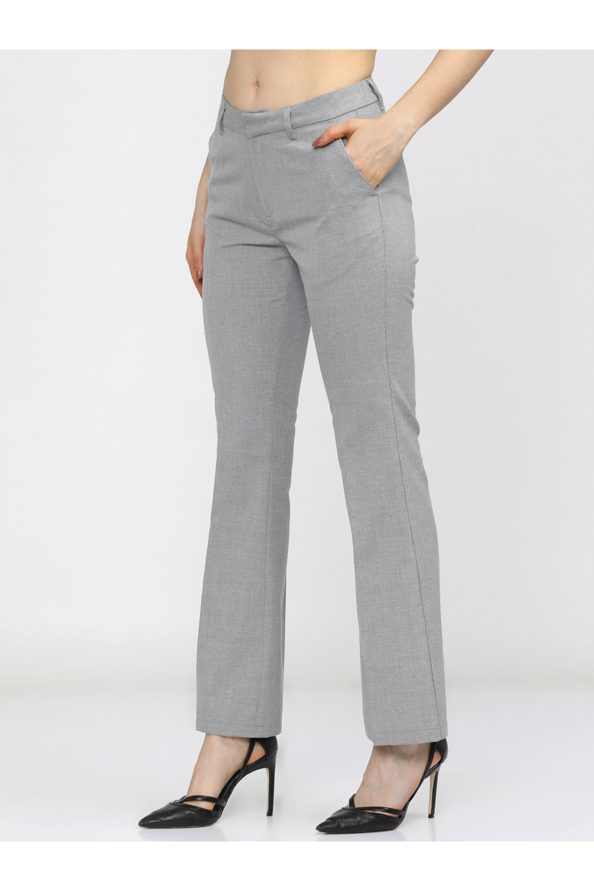 Tokyo Talkies By Styli-Textured Regular Fit Trousers with Pockets 2