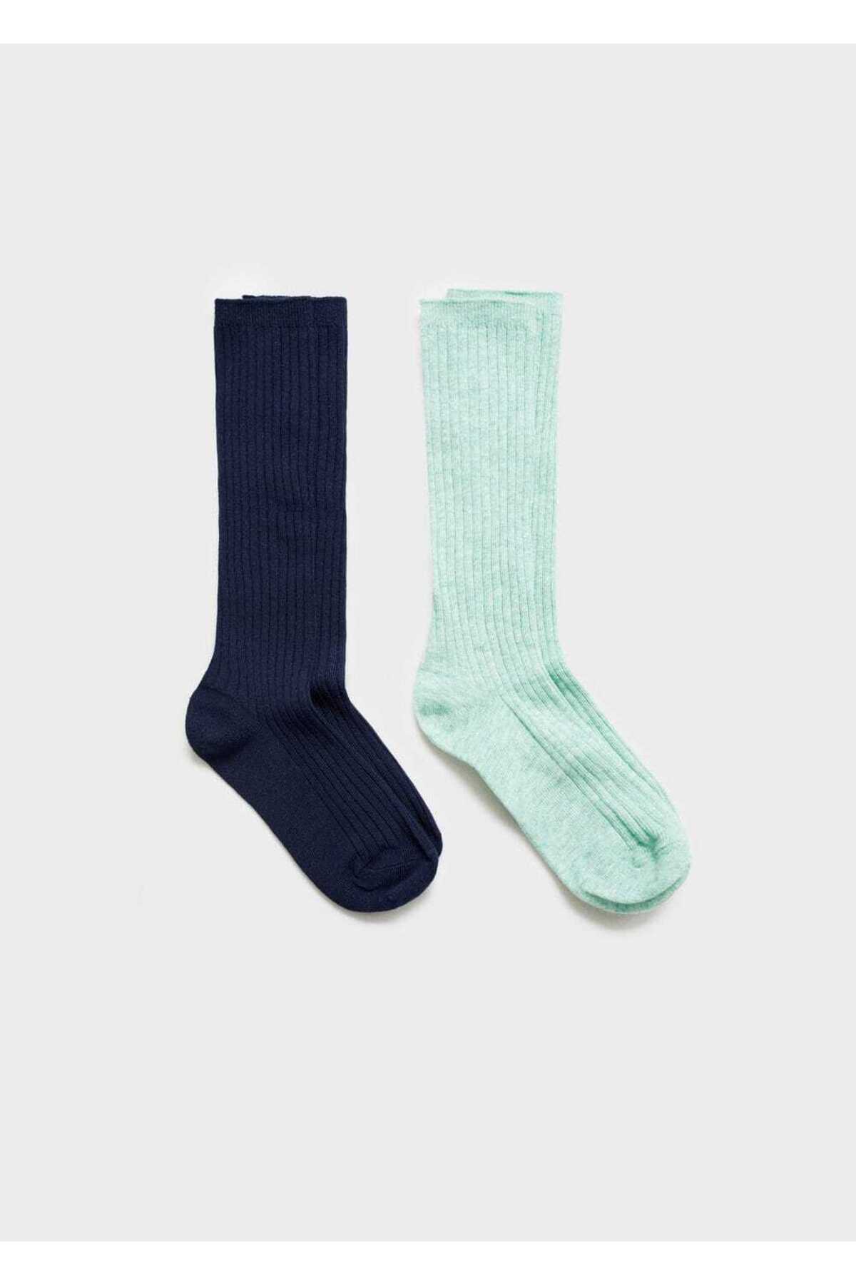 2'li lastikli örgü çorap