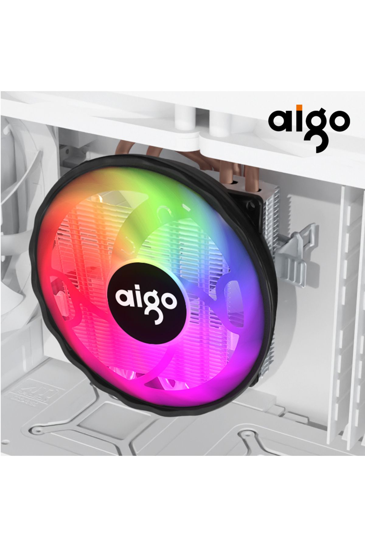 Choice-Aigo ICE400X 4 heat pipes cpu cooler Fan RGB 4pin PWM Computer Case Fan Silent Intel LGA 1700 120... 7