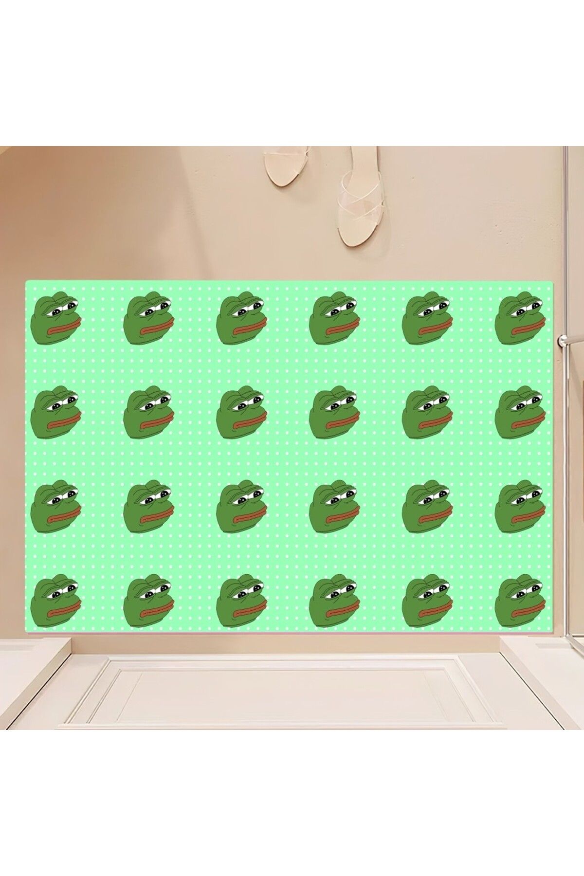 Choice-Funny Cartoon P-Pepe the F-Frog Floor Mat Bedroom Kitchen Door Bath House Super Absorbent Foot No... 6