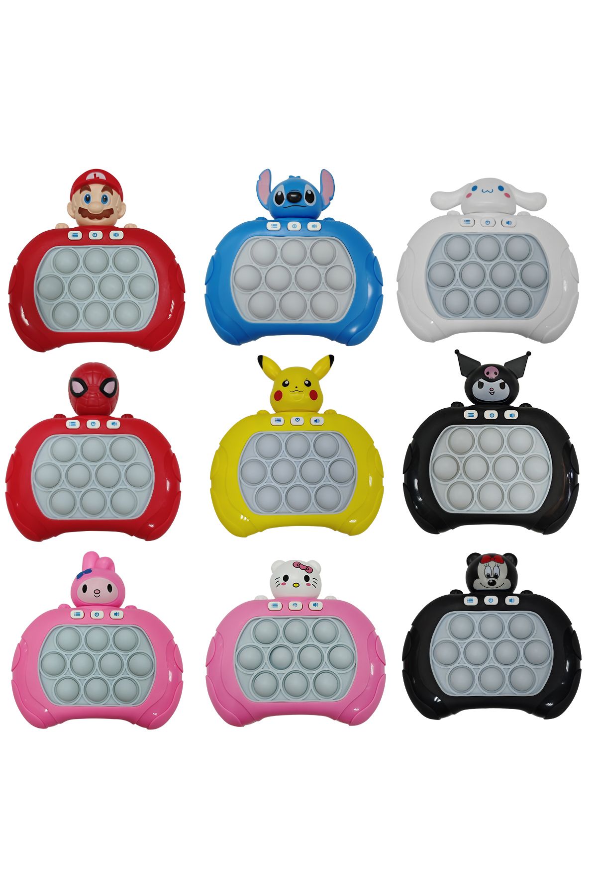 Choice-2025 New Lilo & Stitch Quick Push Game Pop Up Fidget Bubble Electronic Pop it Pro Game Light Anti... 2