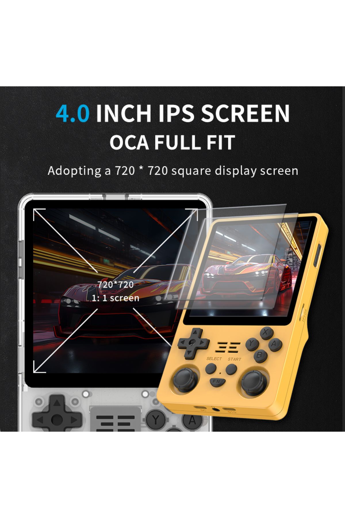 POWKIDDY-NEW RGB20SX Handheld Game Console 720*720 4 Inch IPS Screen Built-in WIFI Retro Gaming O... 3