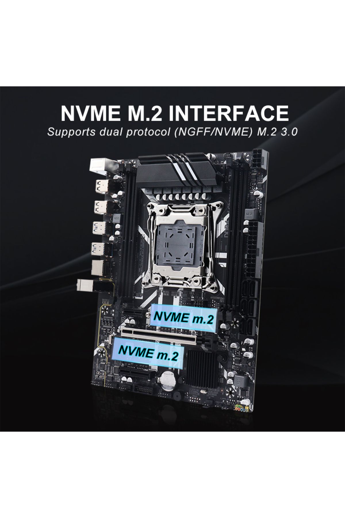 Choice-NEW X99 Gaming Micro ATX Motherboard DDR4 lga 2011-v3 PCIe 3.0 M.2 NVME NGFF 4 Channel DDR4, SATA... 6