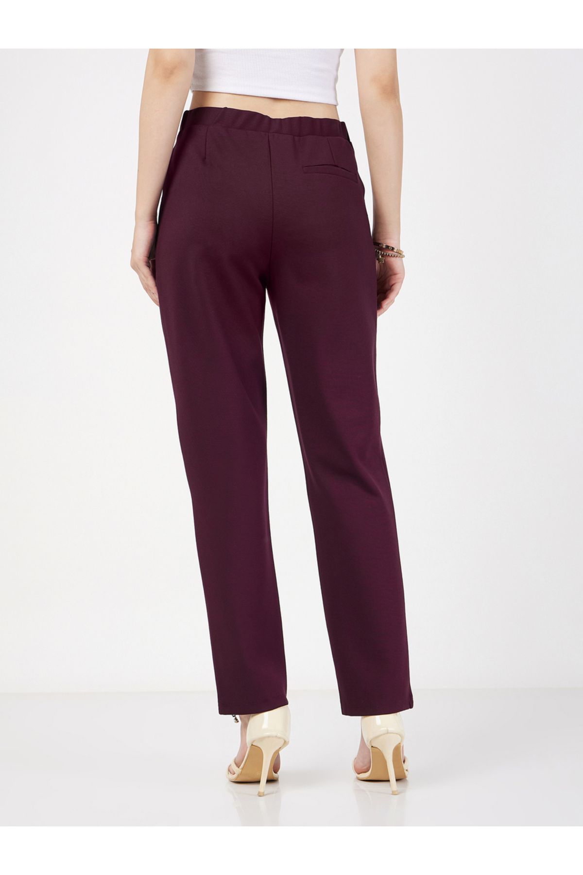 Sassafras By Styli-Solid Tapered Pants 5