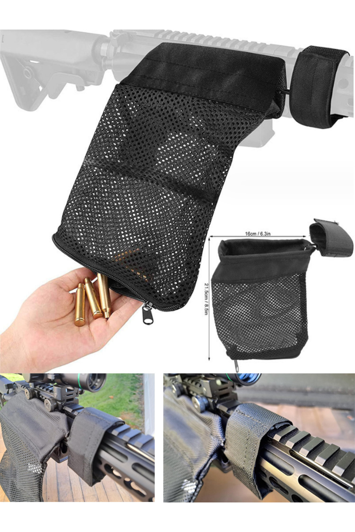Choice-Tactical Brass Shell Catcher Cartridge Collector Mesh Heat Resistant Padded Casing Catcher with Z... 8