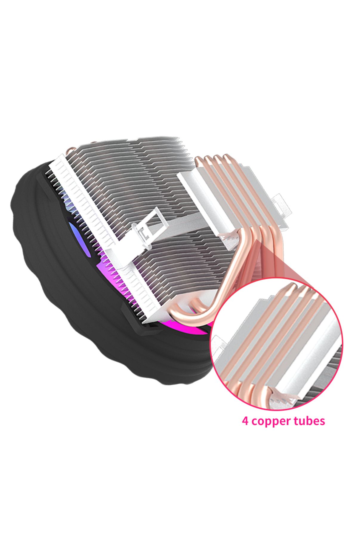 Choice-Aigo ICE400X 4 heat pipes cpu cooler Fan RGB 4pin PWM Computer Case Fan Silent Intel LGA 1700 120... 4