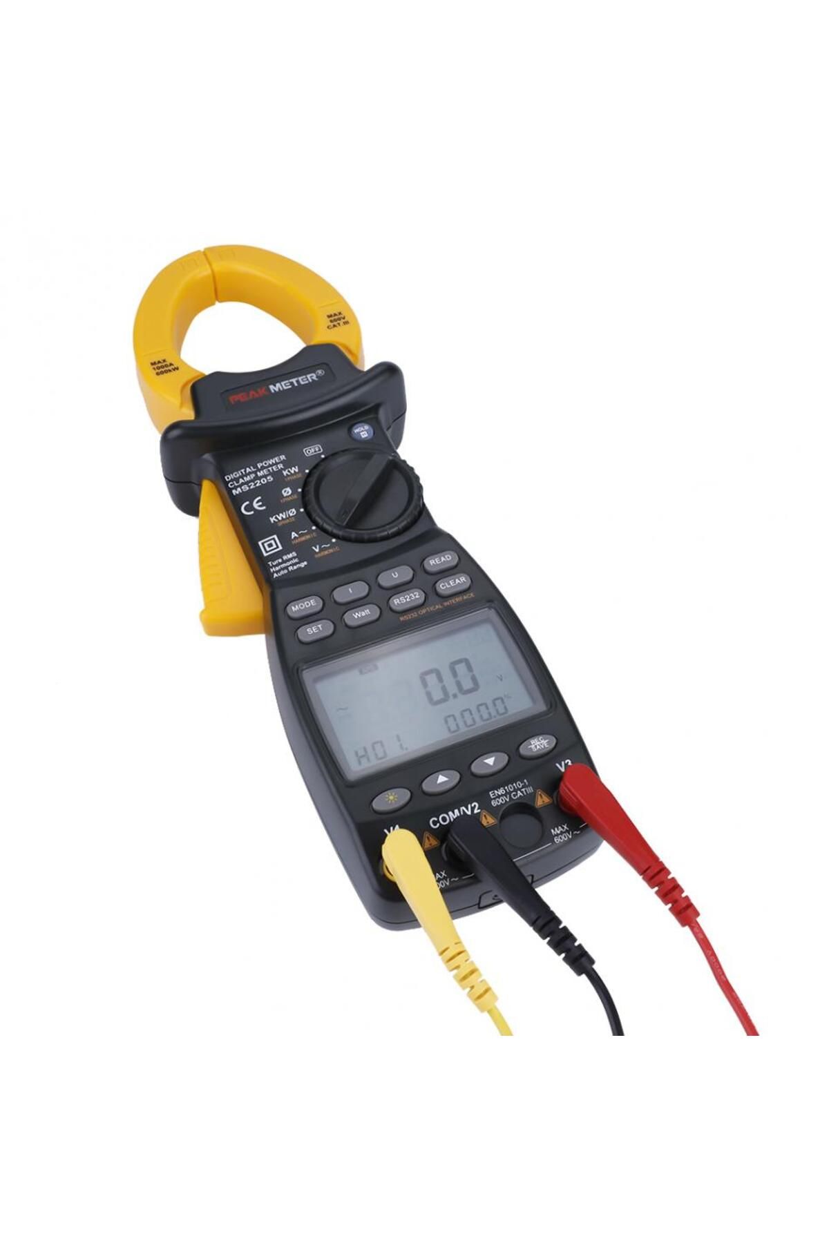 PEAKMETER-MS2205 High Accuracy Digital Power Clamp Meter  Three-phase power Current meter With 0.... 4