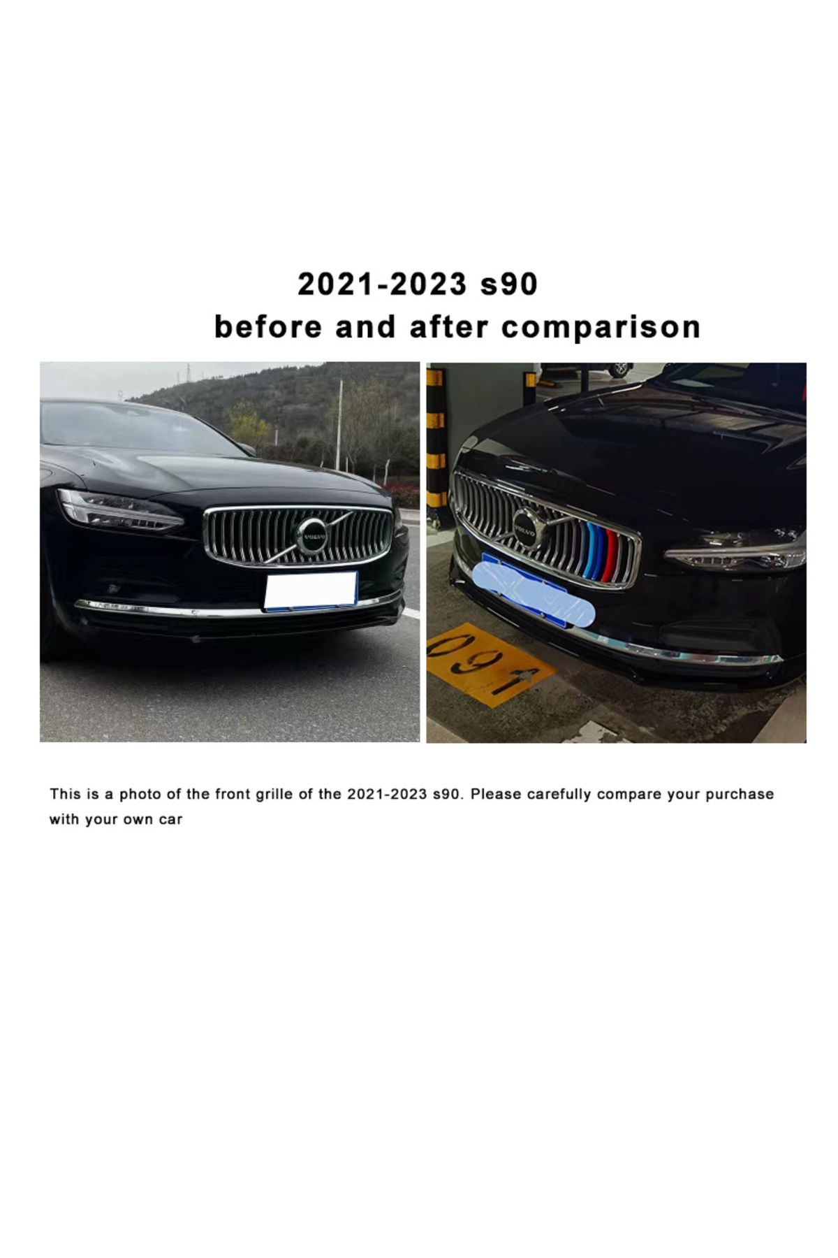 LINGLUYANG-for volvo s90 v90 three-color net decoration strip new network modified special color stickers 20... 6