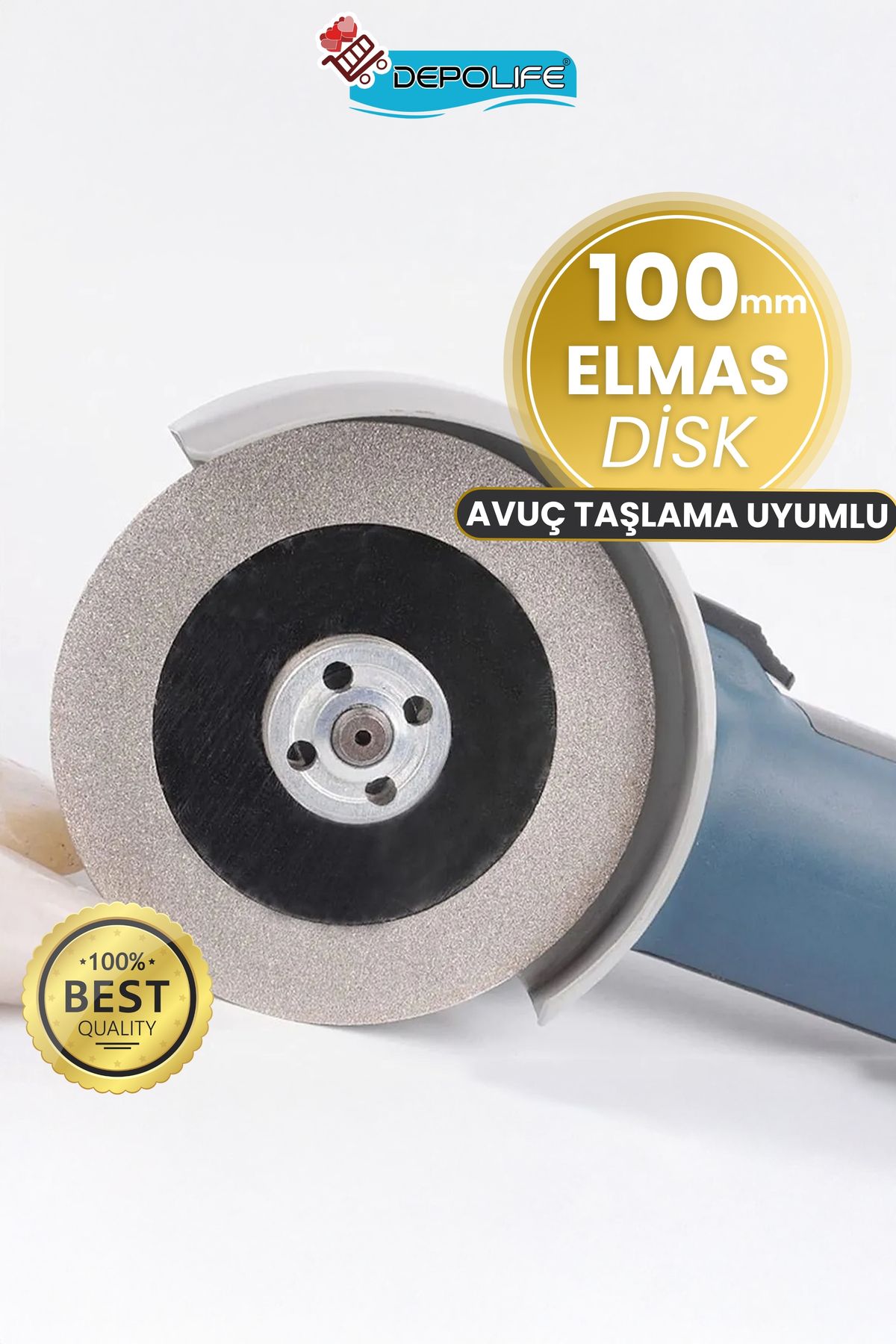 Depolife Bıçak Satır Makas Balta bileme diski 100mm Elmaslı eğeleme disk avuç taşlama spiral uyumlu disk