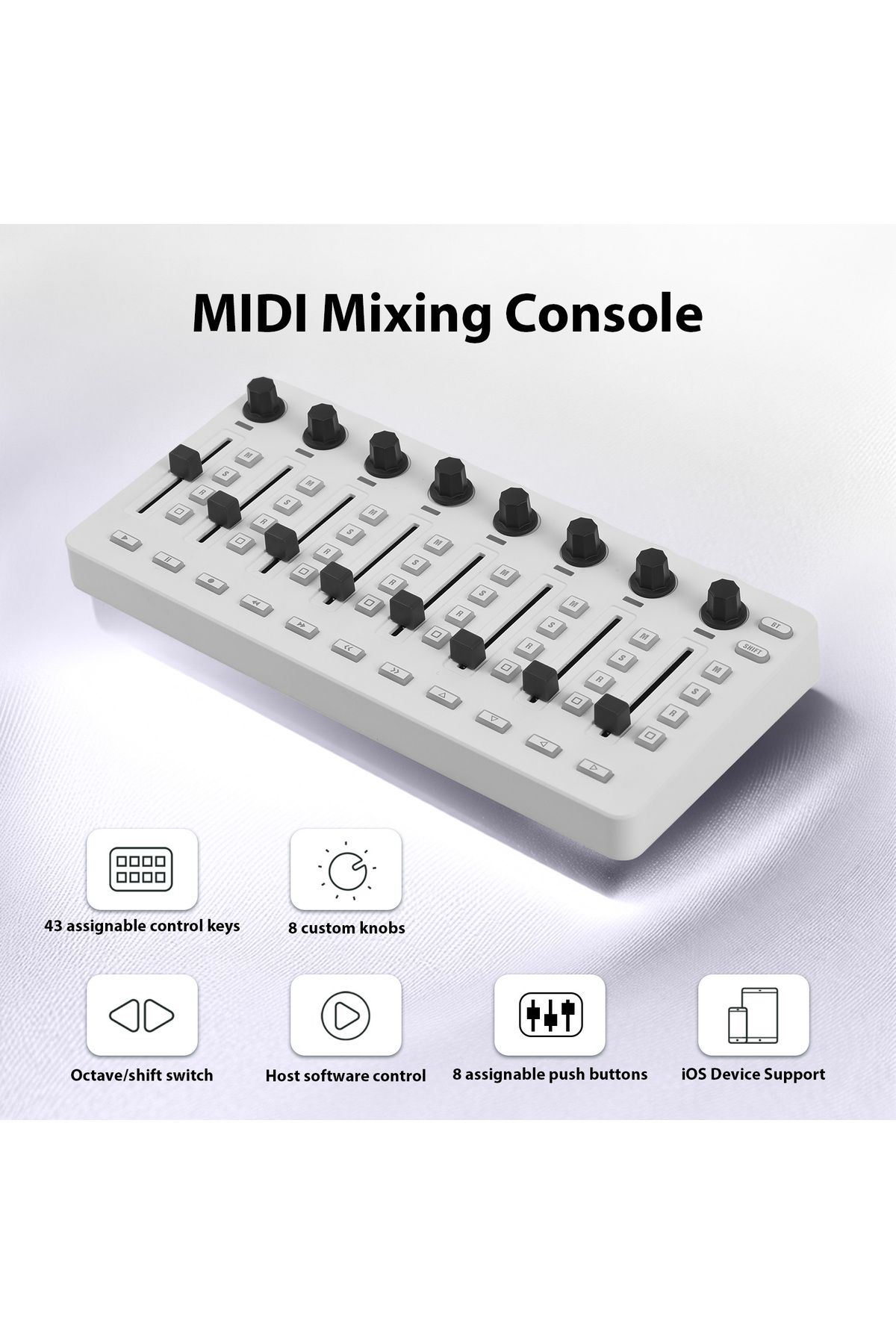 Choice-M-VAVE SMC-Mixer Wireless MIDI Controller Mixing Console BT Connection USB Controller Mixer for M... 6