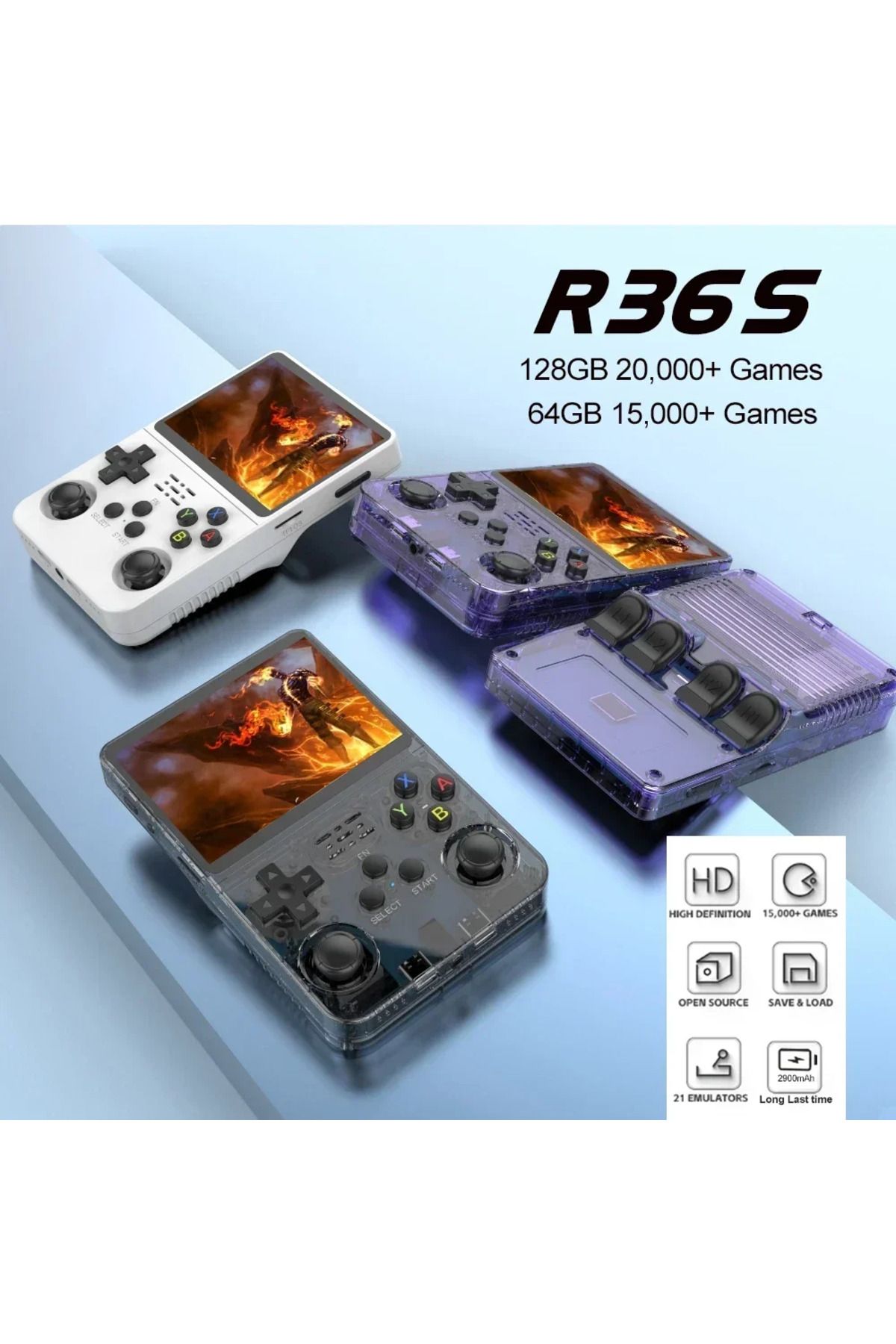 Choice-Open Source R36S Retro Handheld Video Game Console Linux System 3.5 Inch IPS Screen Portable Pock... 7