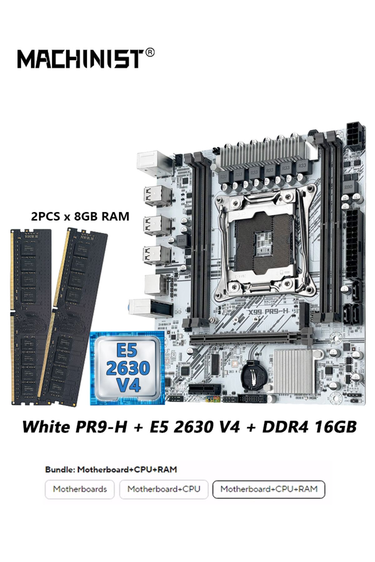 Choice-مجموعة اللوحة الأم + وحدة المعالجة المركزية MACHINIST X99 مع وحدة المعالجة المركزية Intel Xeon E5 2630 V4 LGA 2011-3 + DDR4 1 7