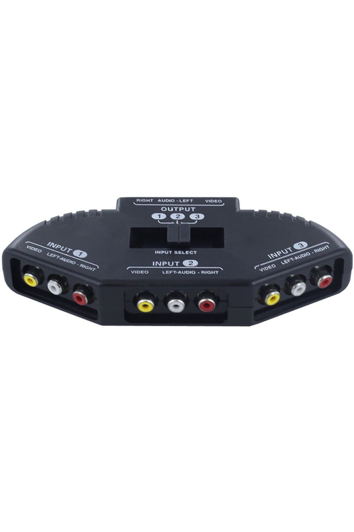 Choice-1pc 3-Way Audio Video AV RCA Black Switch Selector Box Splitter Switch W/ RCA Cable For TV X-box ... 4