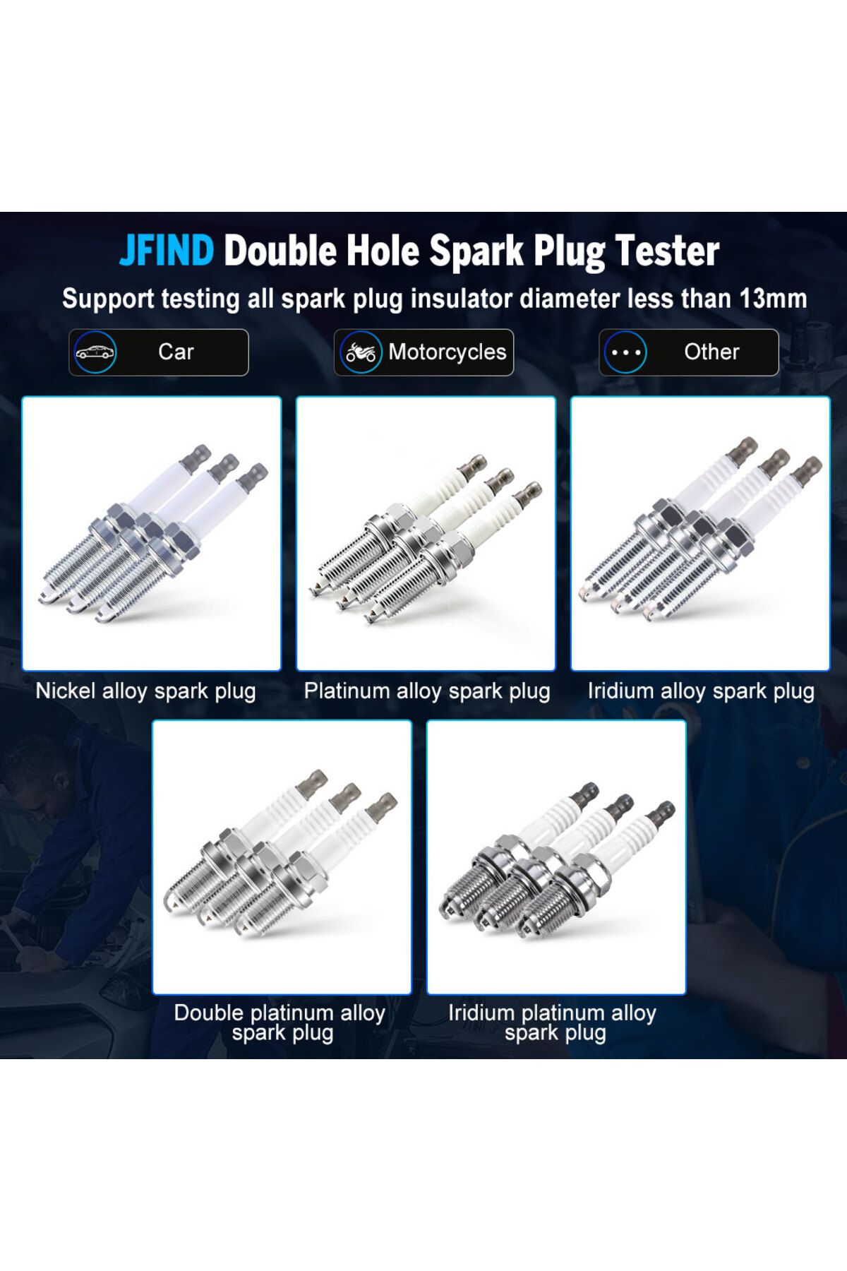 Choice-Spark Plug Tester Double hole Diagnostic Tool Car 12V Spark Tester 0-6000rpm Auto Engine Ignition... 6